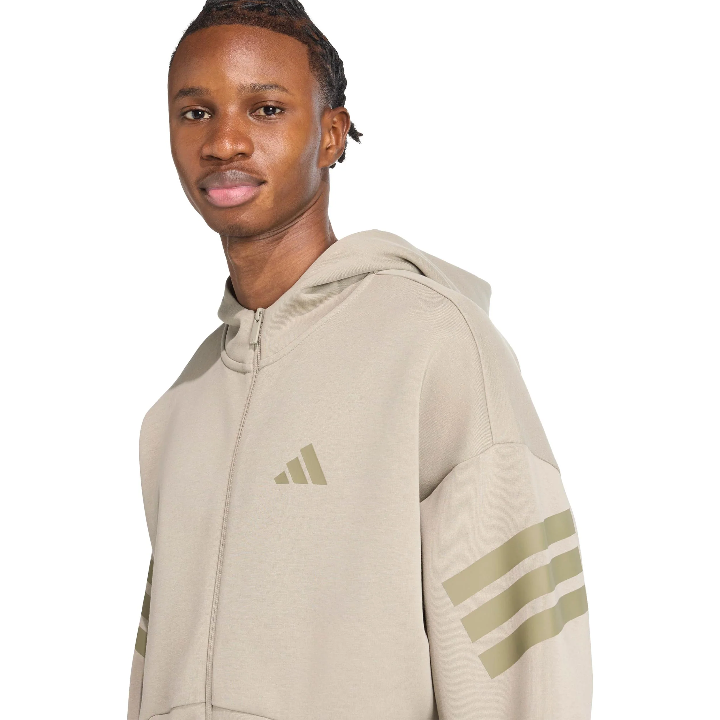 3Stripes Full-Zip Träningsjacka Herrar-beige - Image 5
