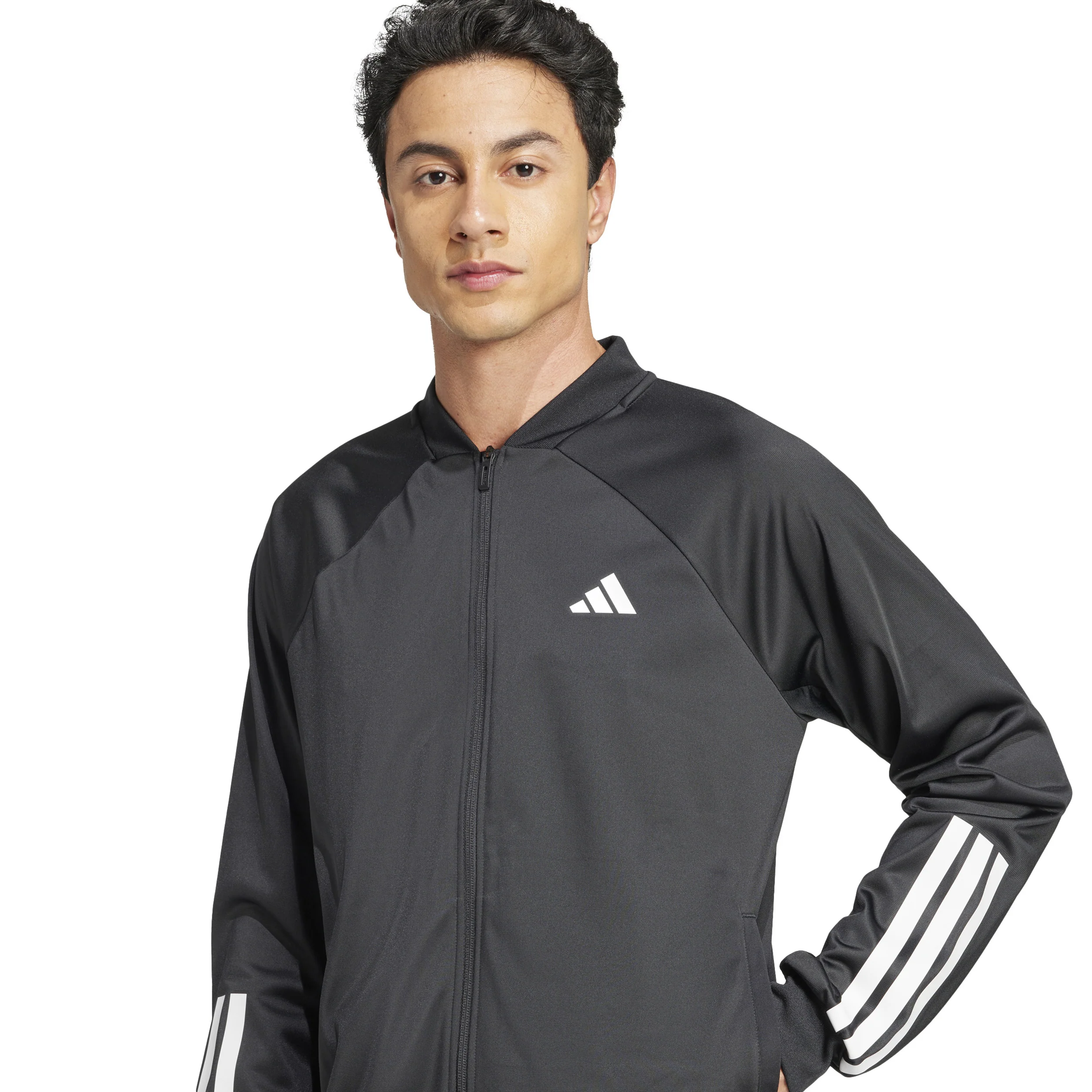 3Stripes Knit Träningsjacka Herrar - svart, vit - Image 5