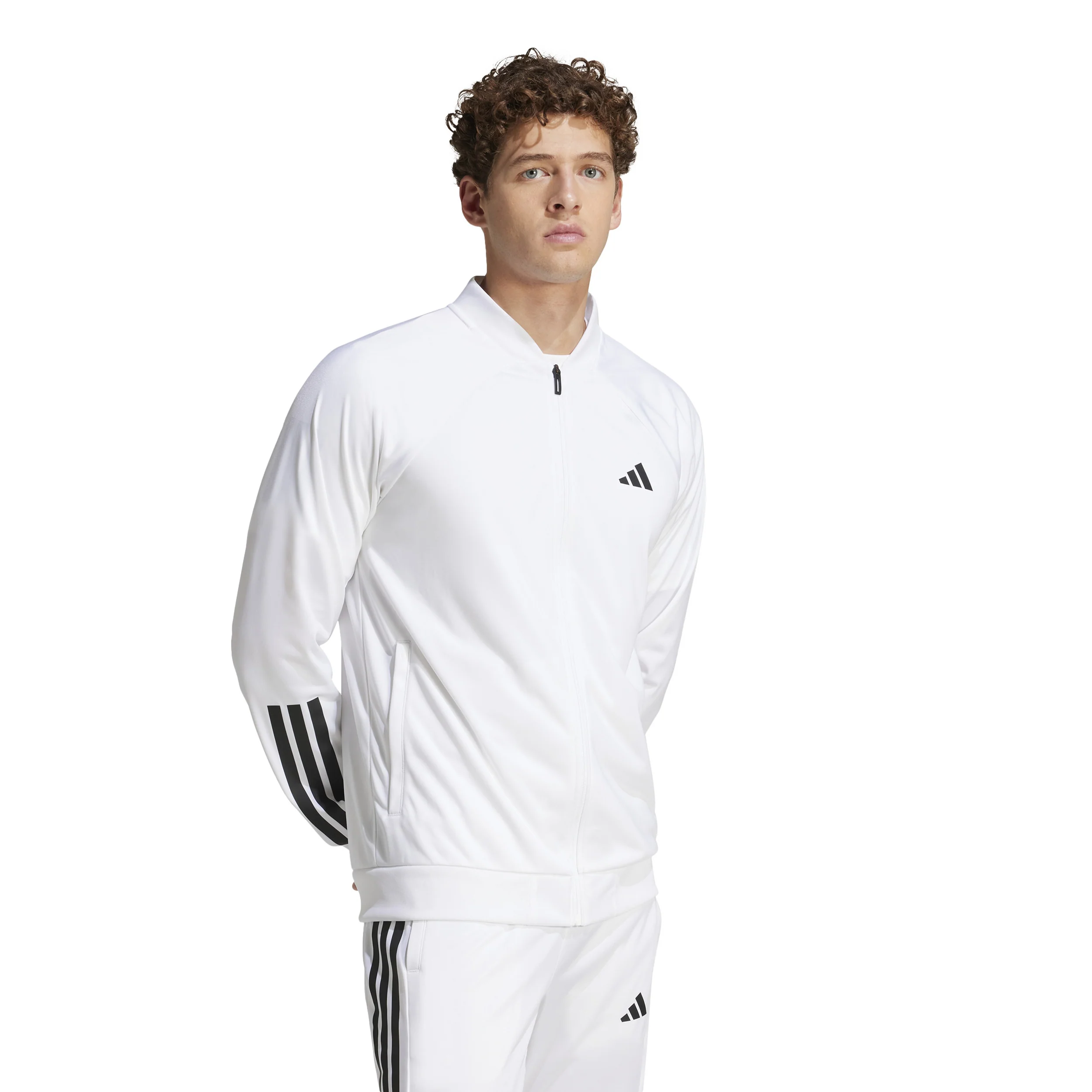 3Stripes Knit Träningsjacka Herrar - vit, svart - Image 4