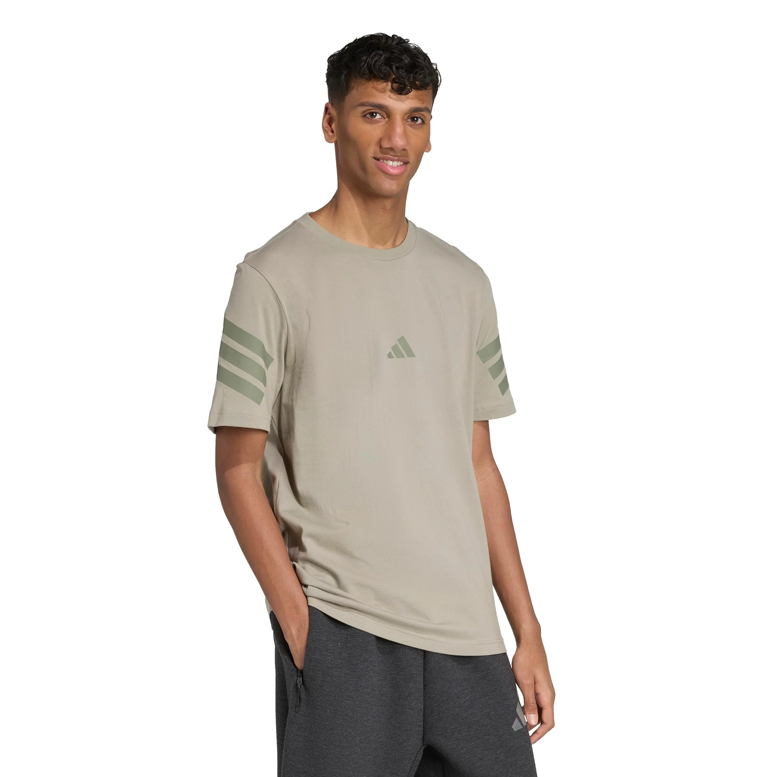 3Stripes Regular T-shirt Herrar-beige - Image 4
