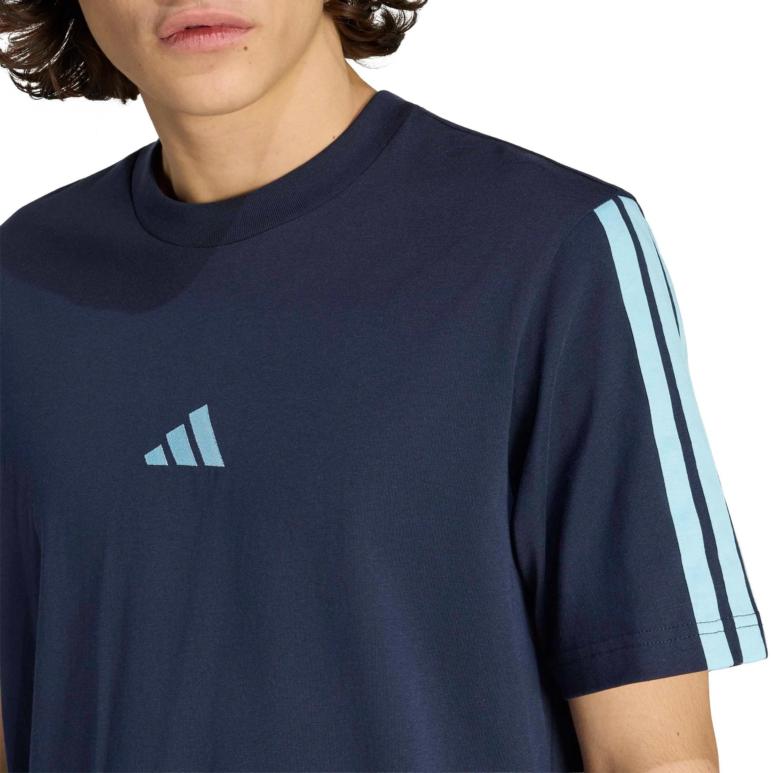 3Stripes T-shirt Herrar - mörkblå, ljusblå - Image 5