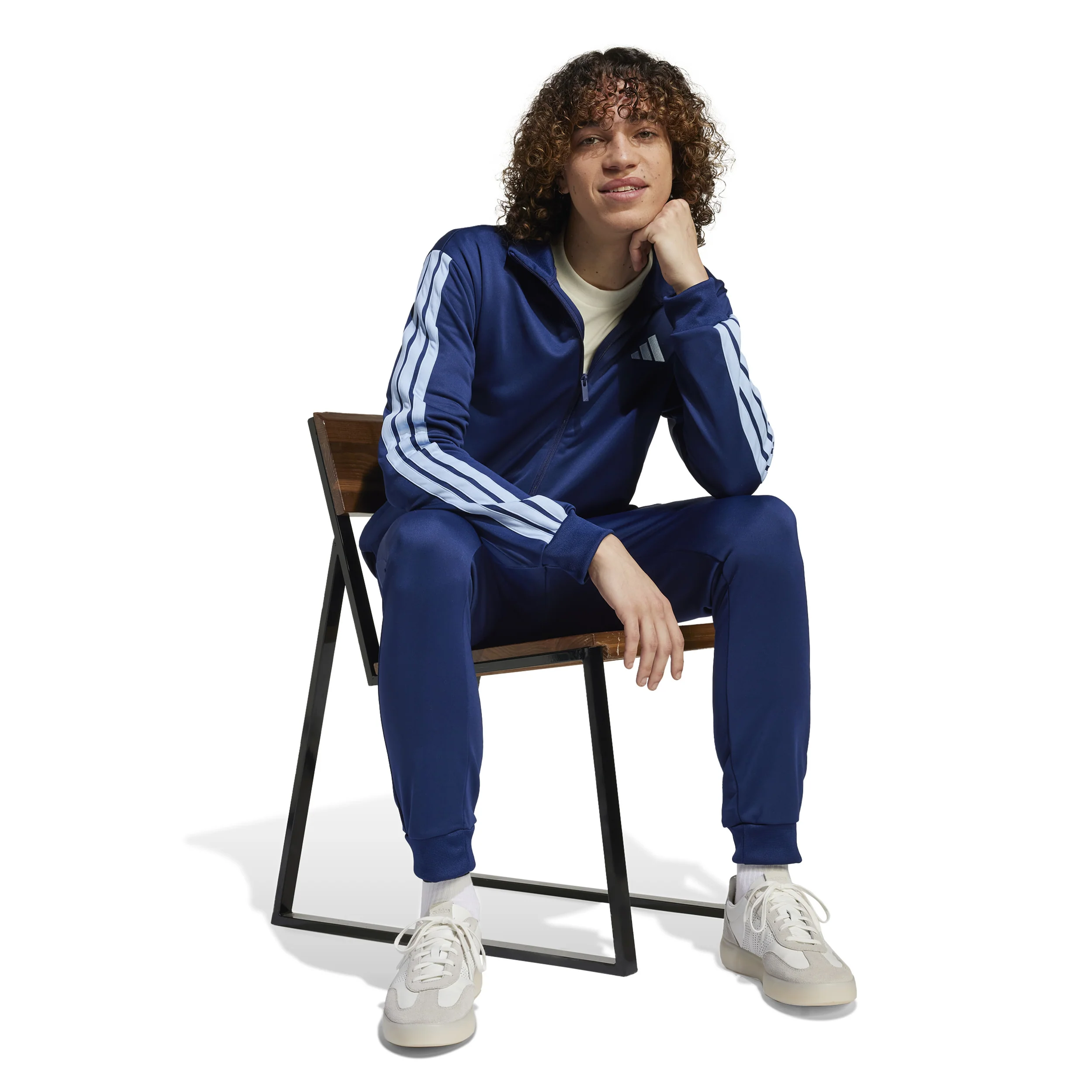 3Stripes Träningsoverall Herrar - mörkblå, vit - Image 6