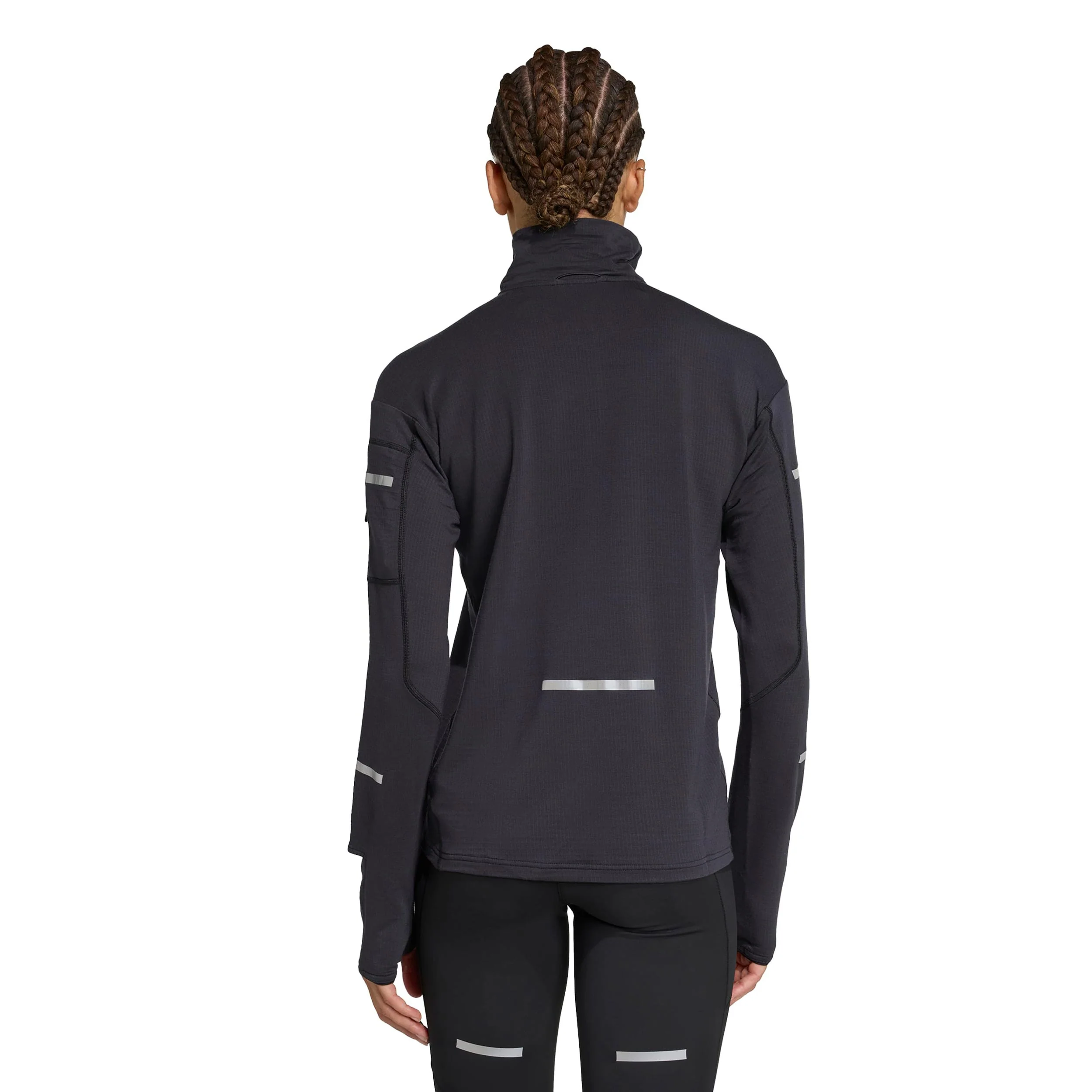 adi365 Warm Half-Zip Löpartröja Damer-svart - Image 3