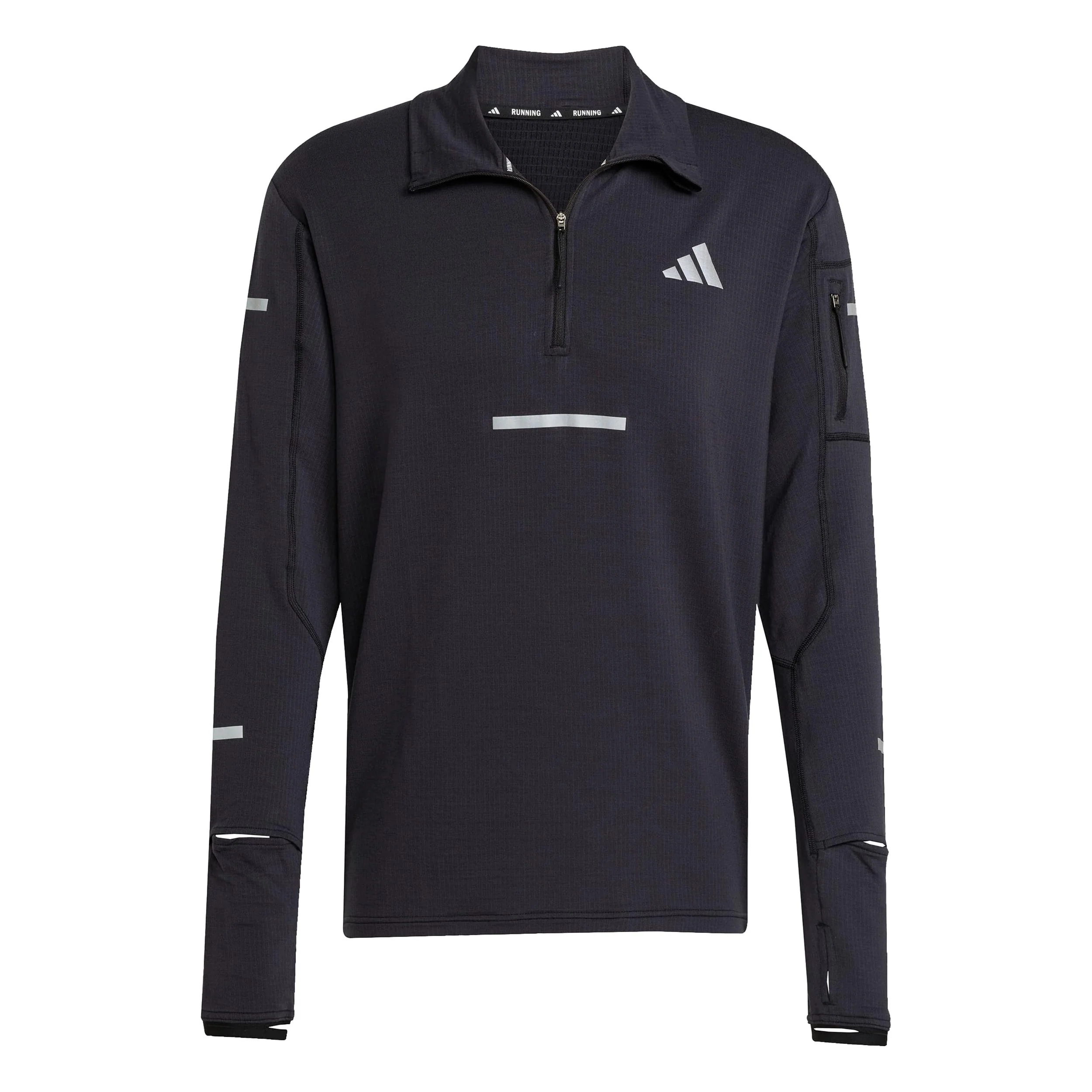 adi365 Warm Half-Zip Löpartröja Herrar-svart