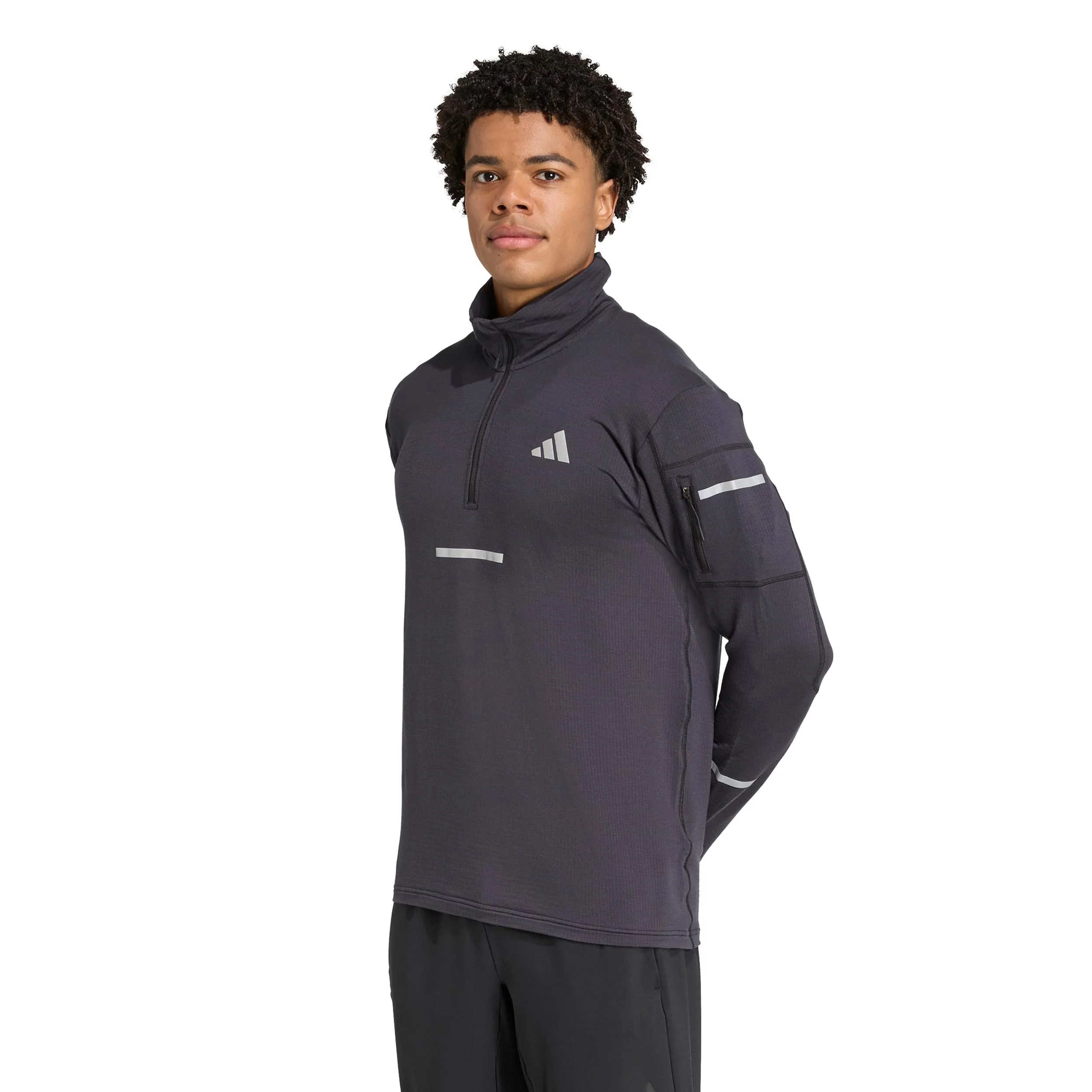 adi365 Warm Half-Zip Löpartröja Herrar-svart - Image 2