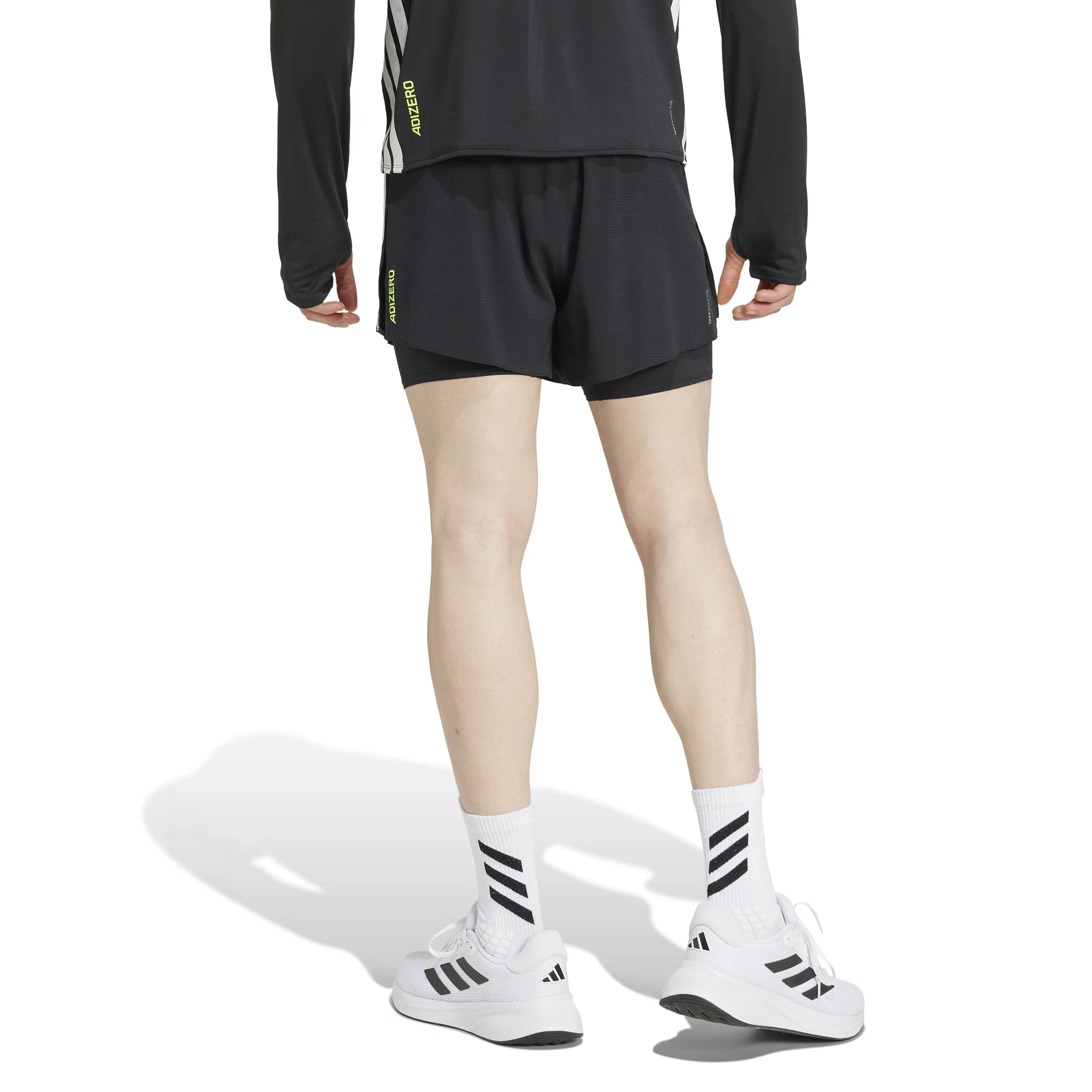 Adizero 2in1 Löparshorts Herrar - svart, vit - Image 3