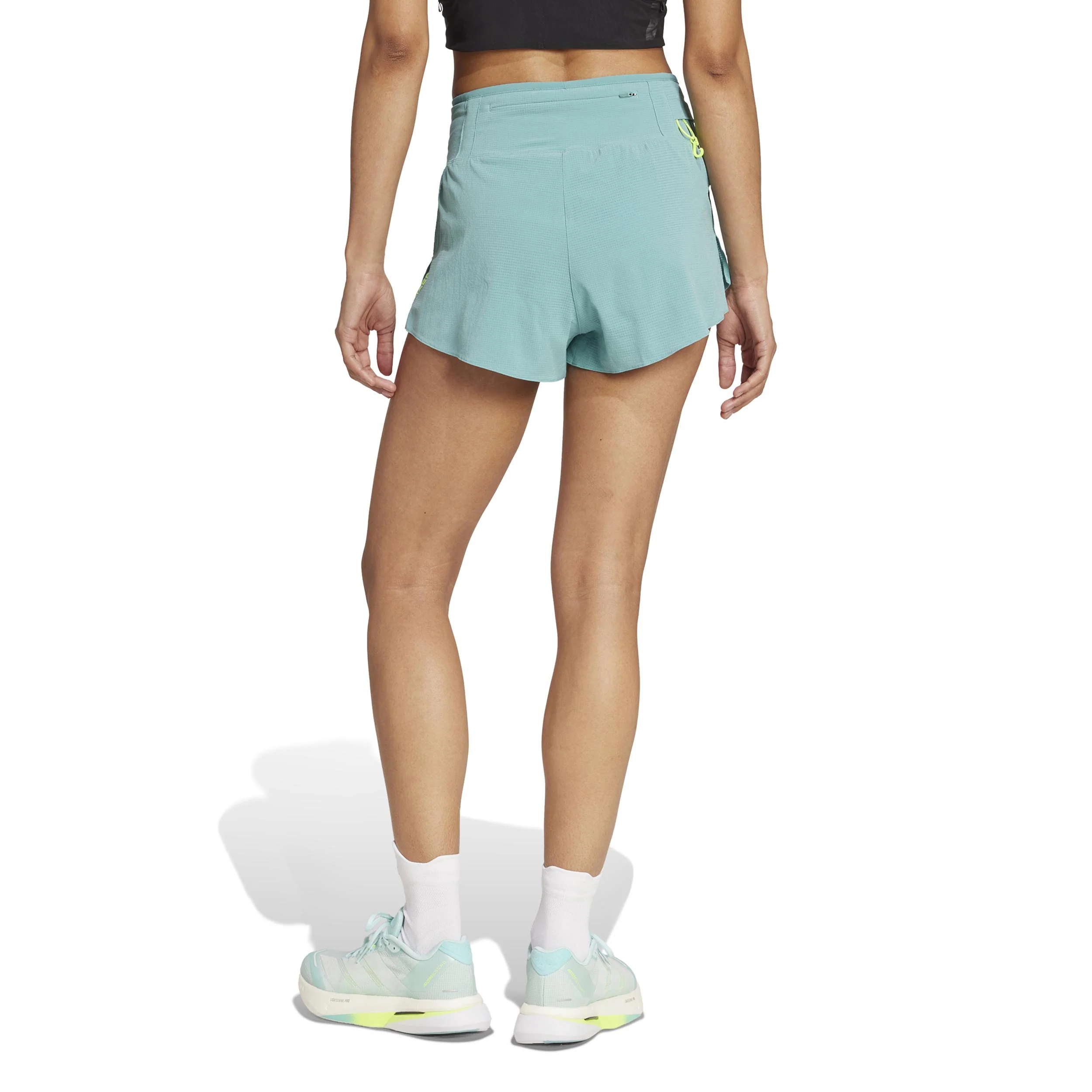 Adizero Gel 3in Löparshorts Damer-Turkos - Image 3