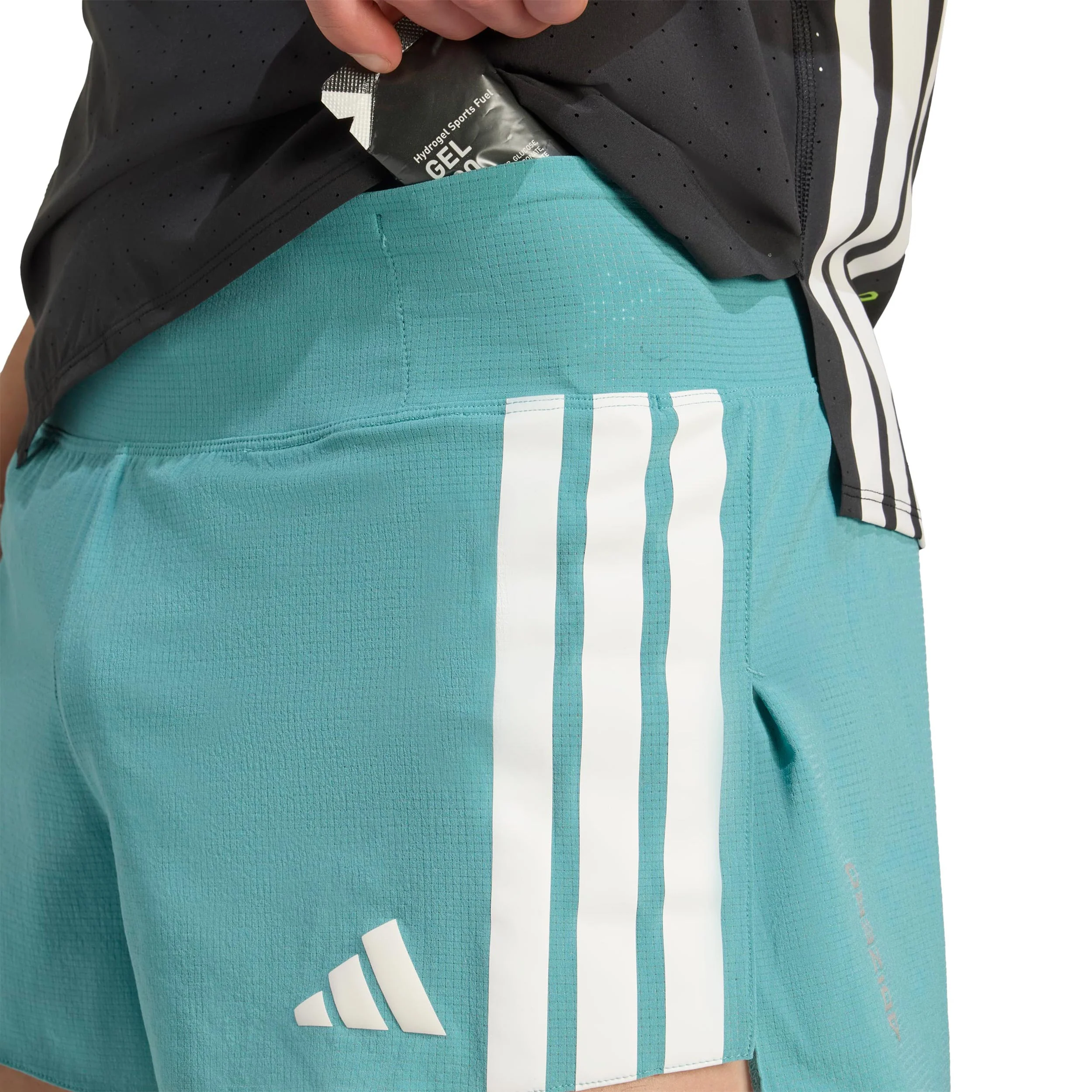 Adizero Gel 3in Löparshorts Herrar-Turkos - Image 6