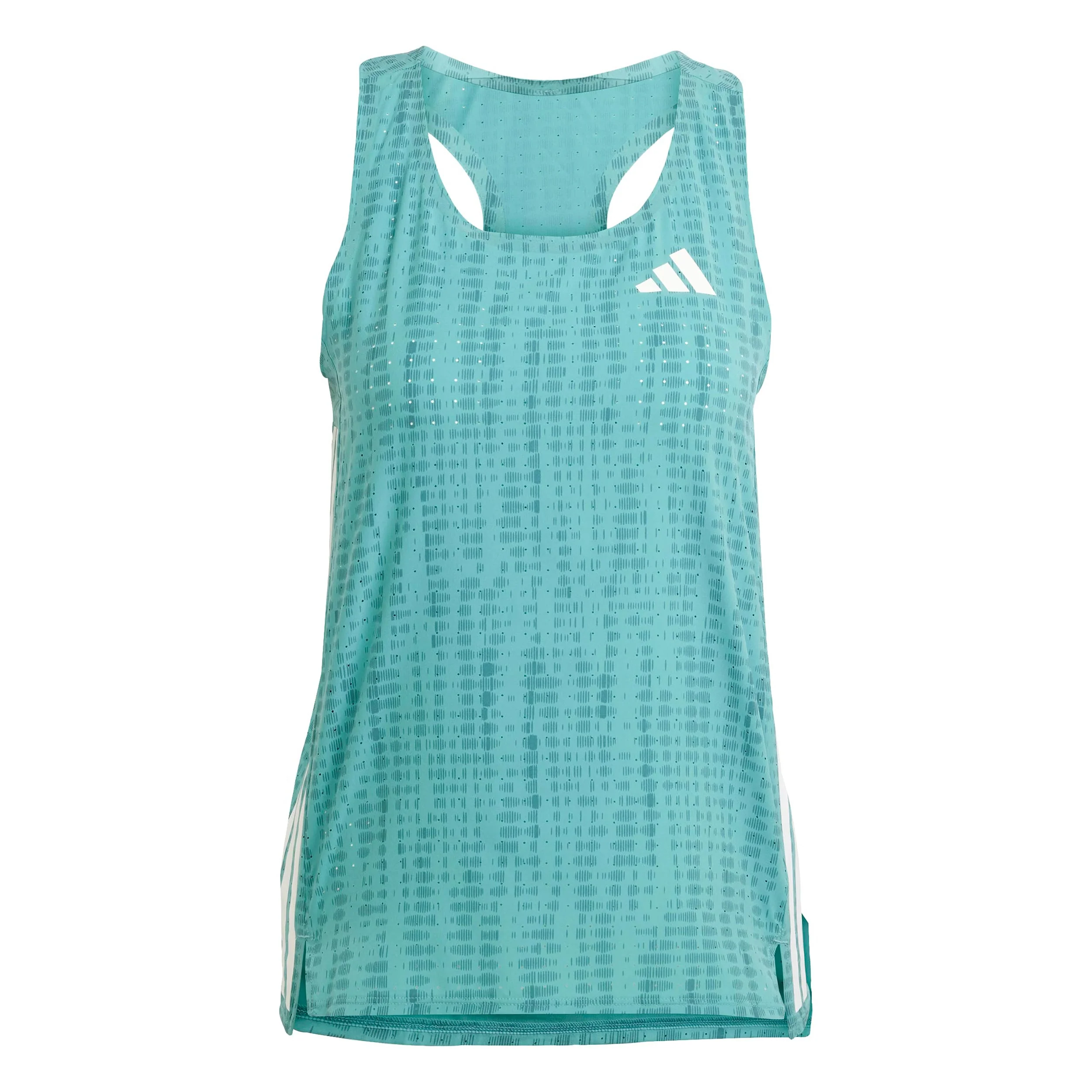 Adizero Singlet Löpartröja Damer-Turkos,Mörkgrön