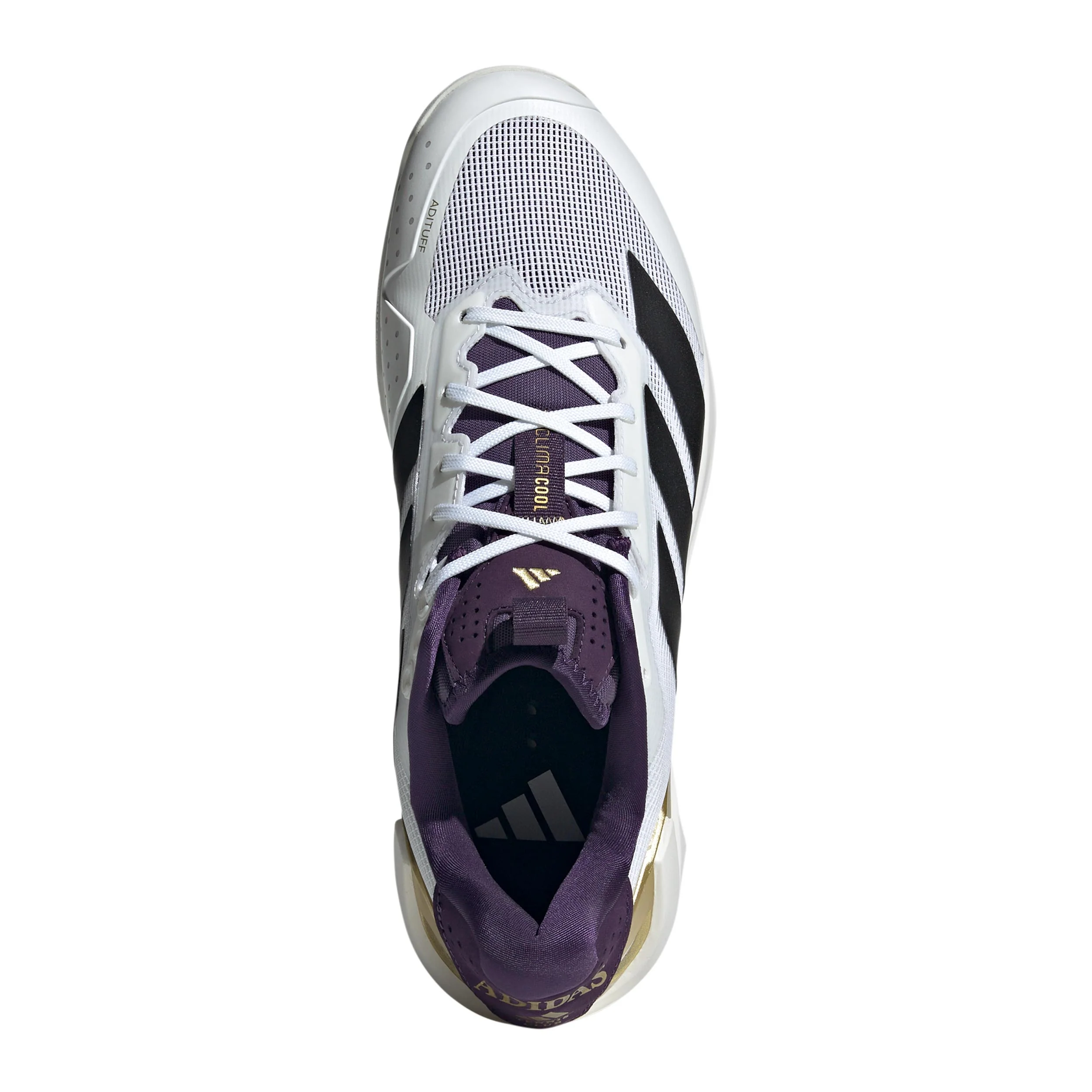 Adizero Ubersonic 5 Allroundsko Herrar - vit aluminium, guld - Image 3
