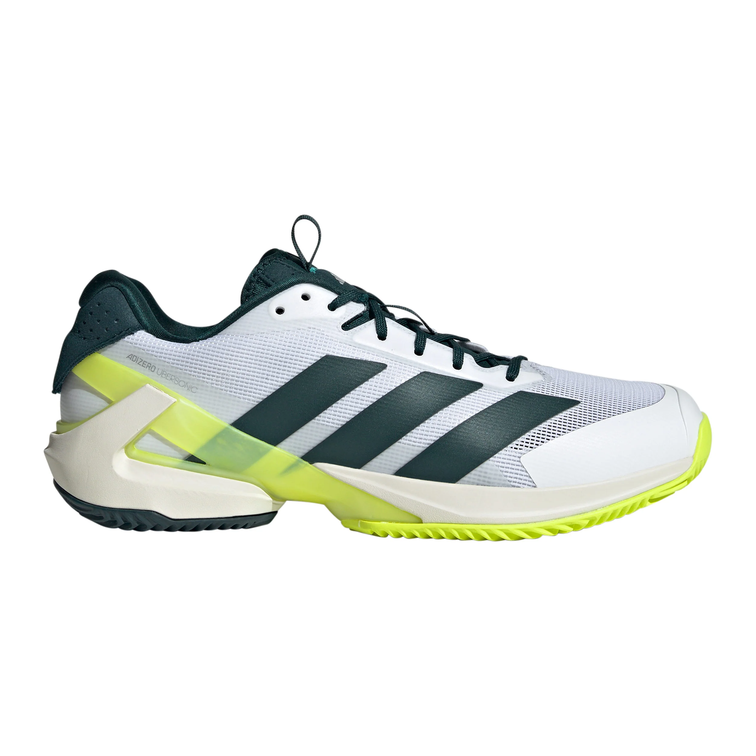 adizero Ubersonic 5 Sko för grus Herrar - vit, mörkgrön