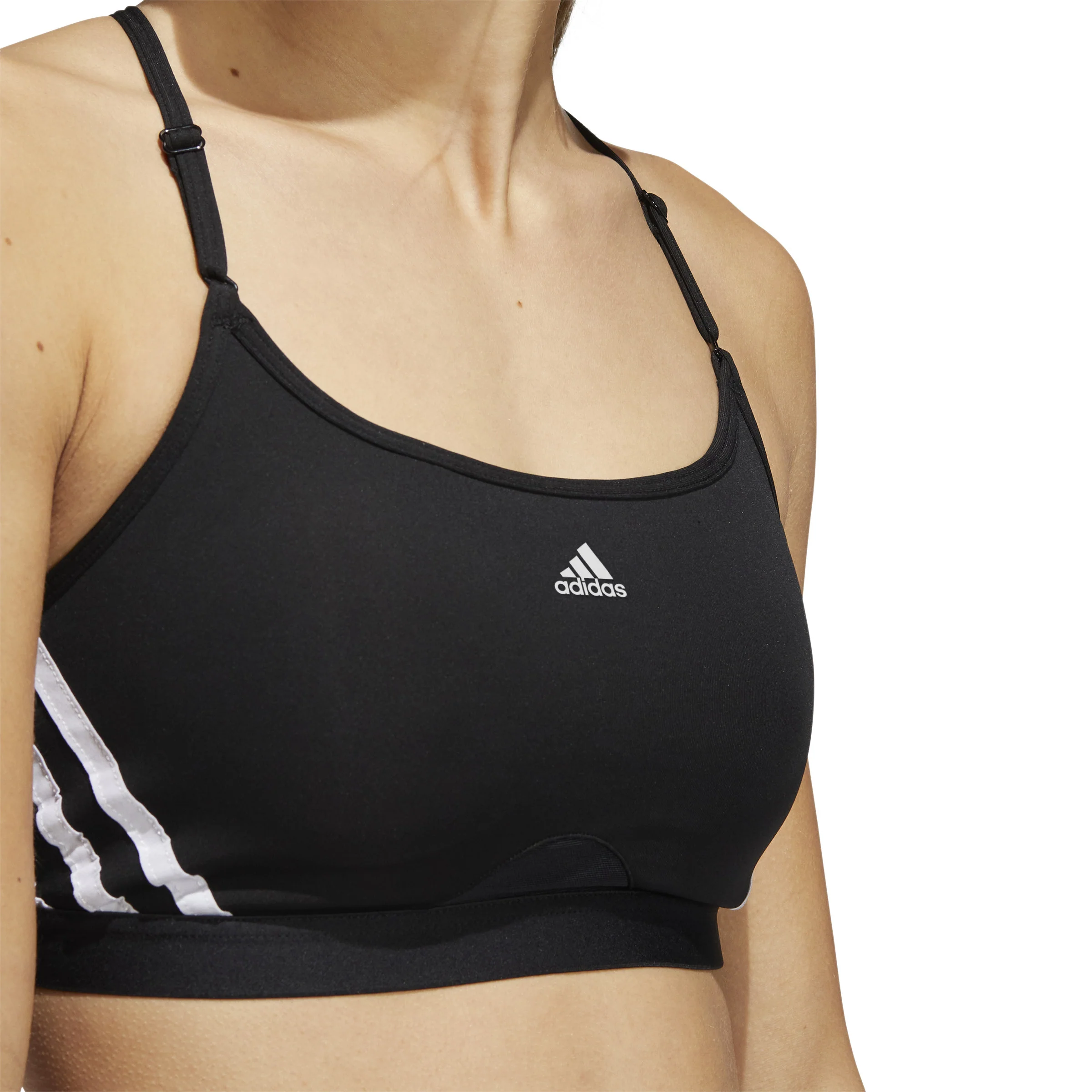Aeroreact Low-Support 3Stripes Sport-behå Damer - svart - Image 6