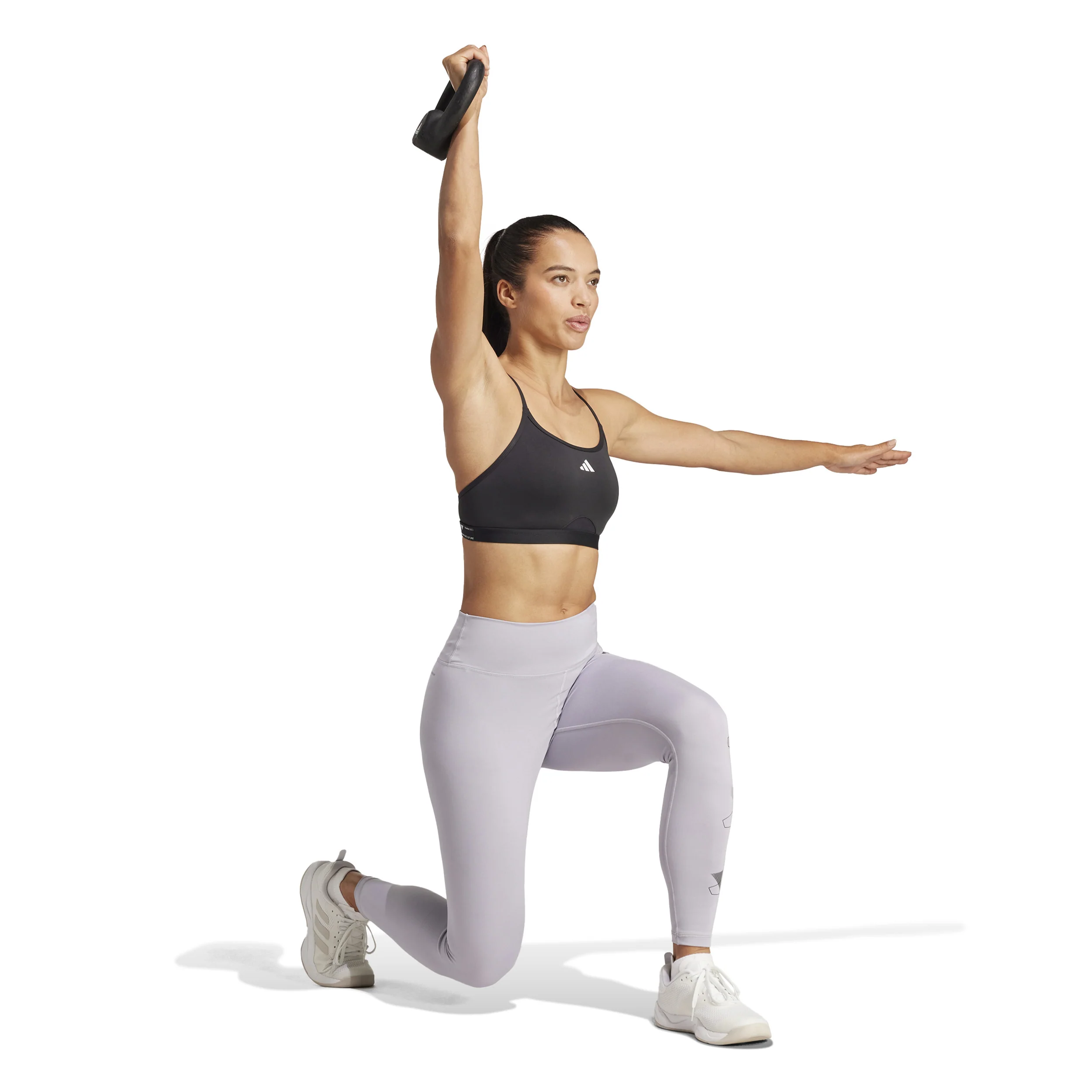 Aeroreact Training 3Stripes Sport-behå Damer - svart - Image 6