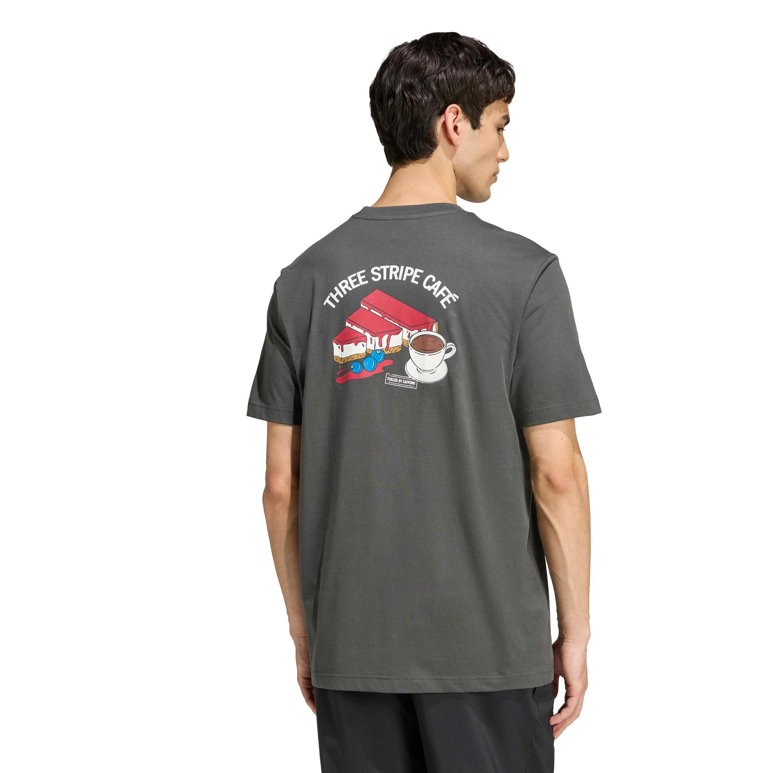Cheesecake Graphic T-shirt Herrar - mörkgrå, vit - Image 3