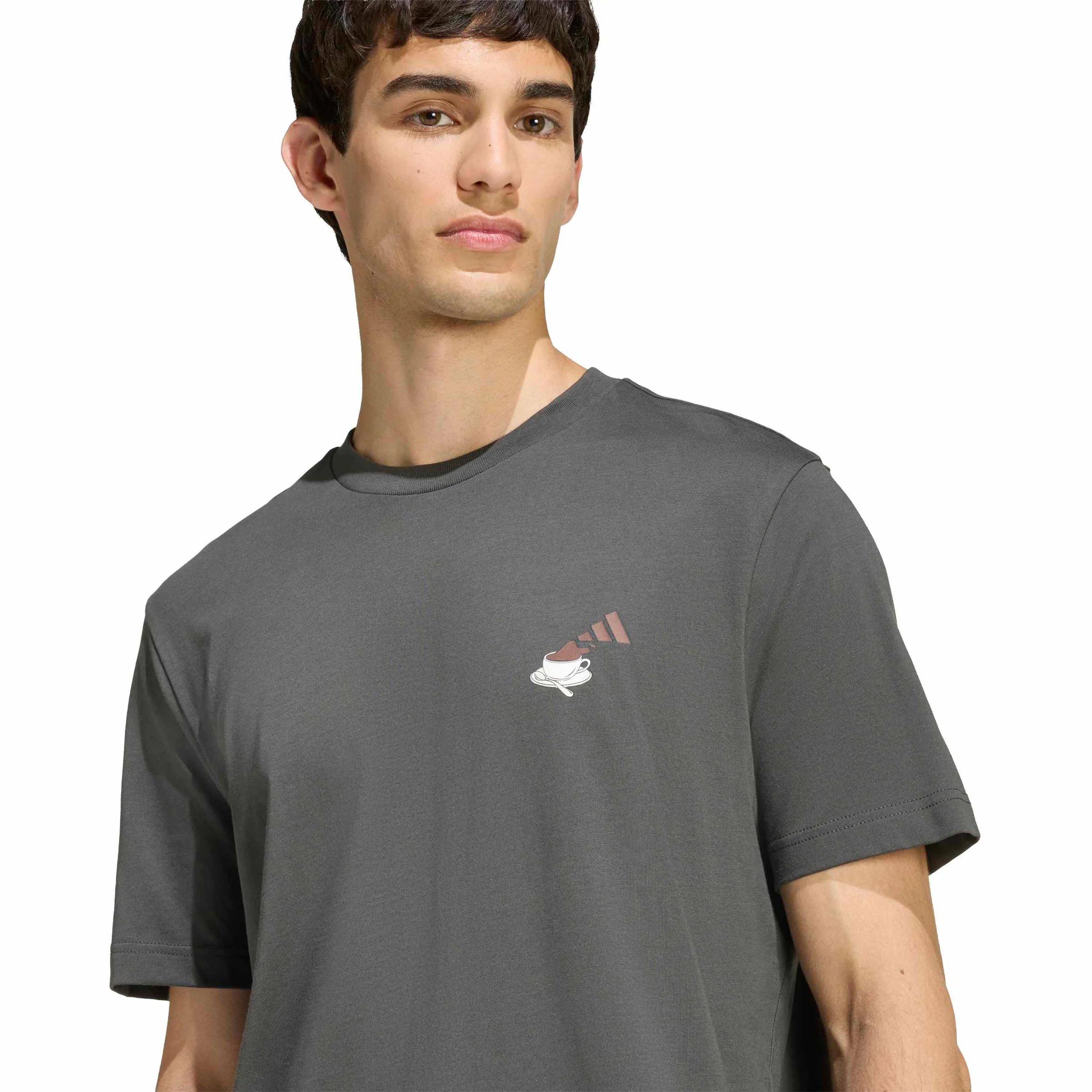 Cheesecake Graphic T-shirt Herrar - mörkgrå, vit - Image 5