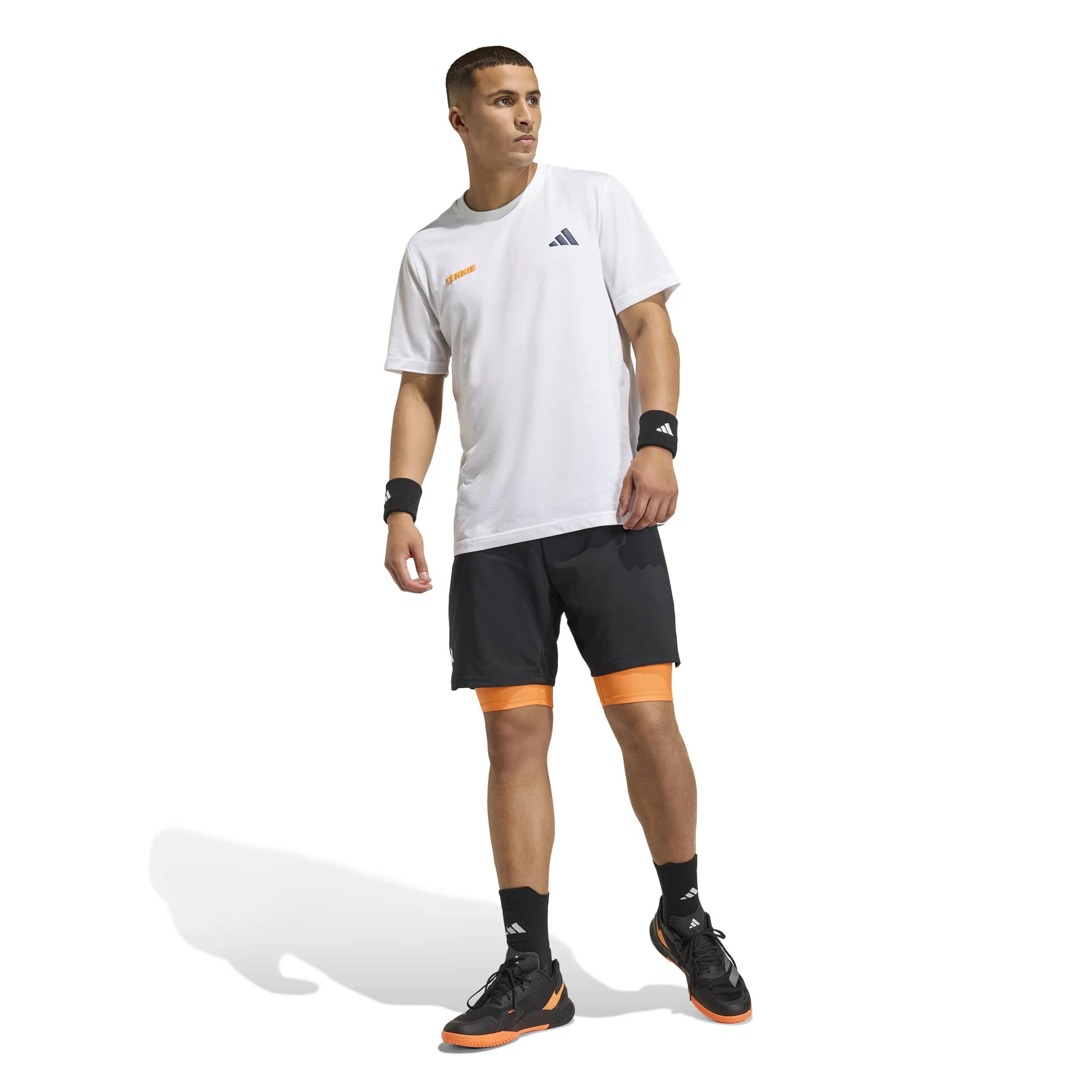 Club 2In1 Shorts Herrar-svart, orange - Image 4