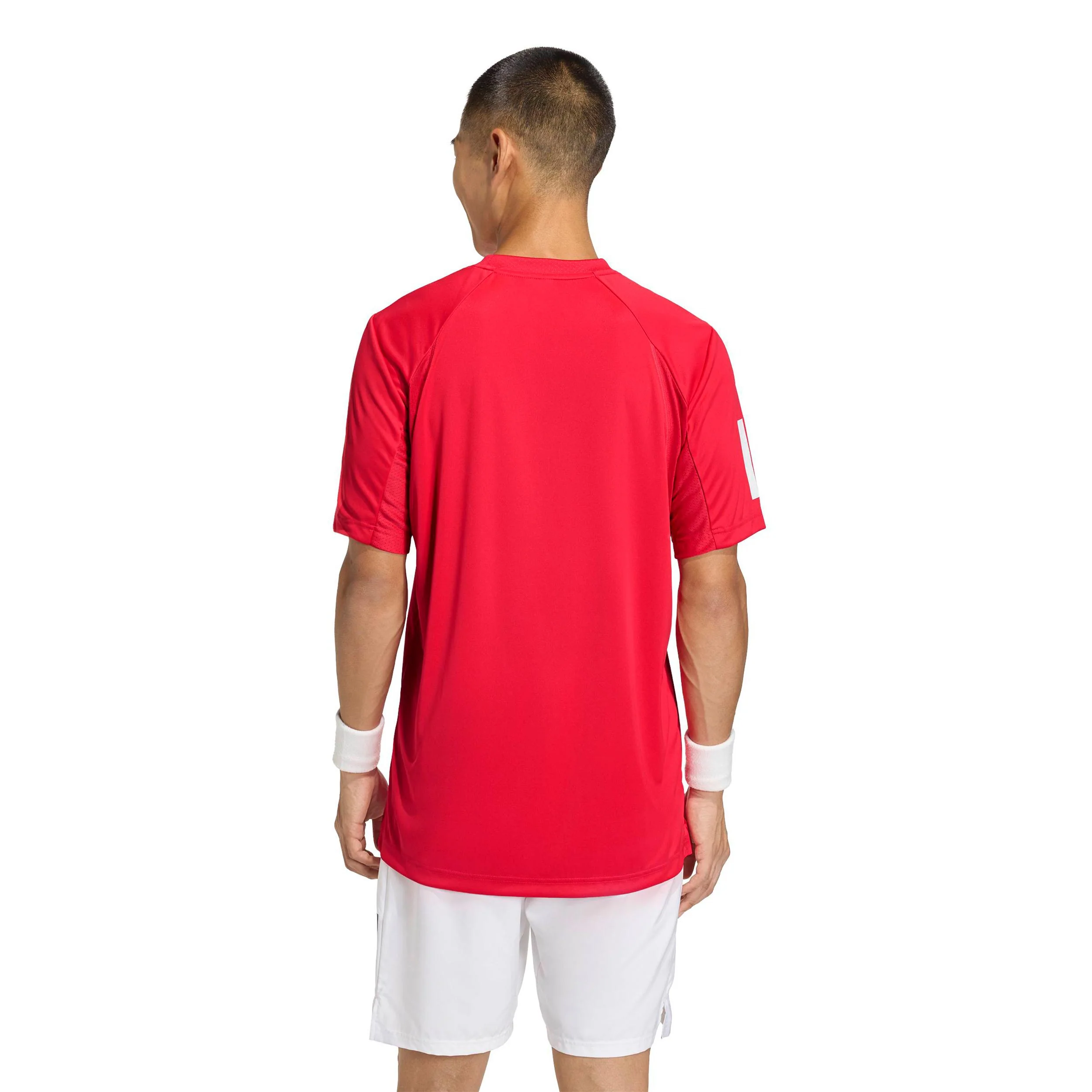 Club 3Stripes T-shirt Herrar - röd, vit - Image 3