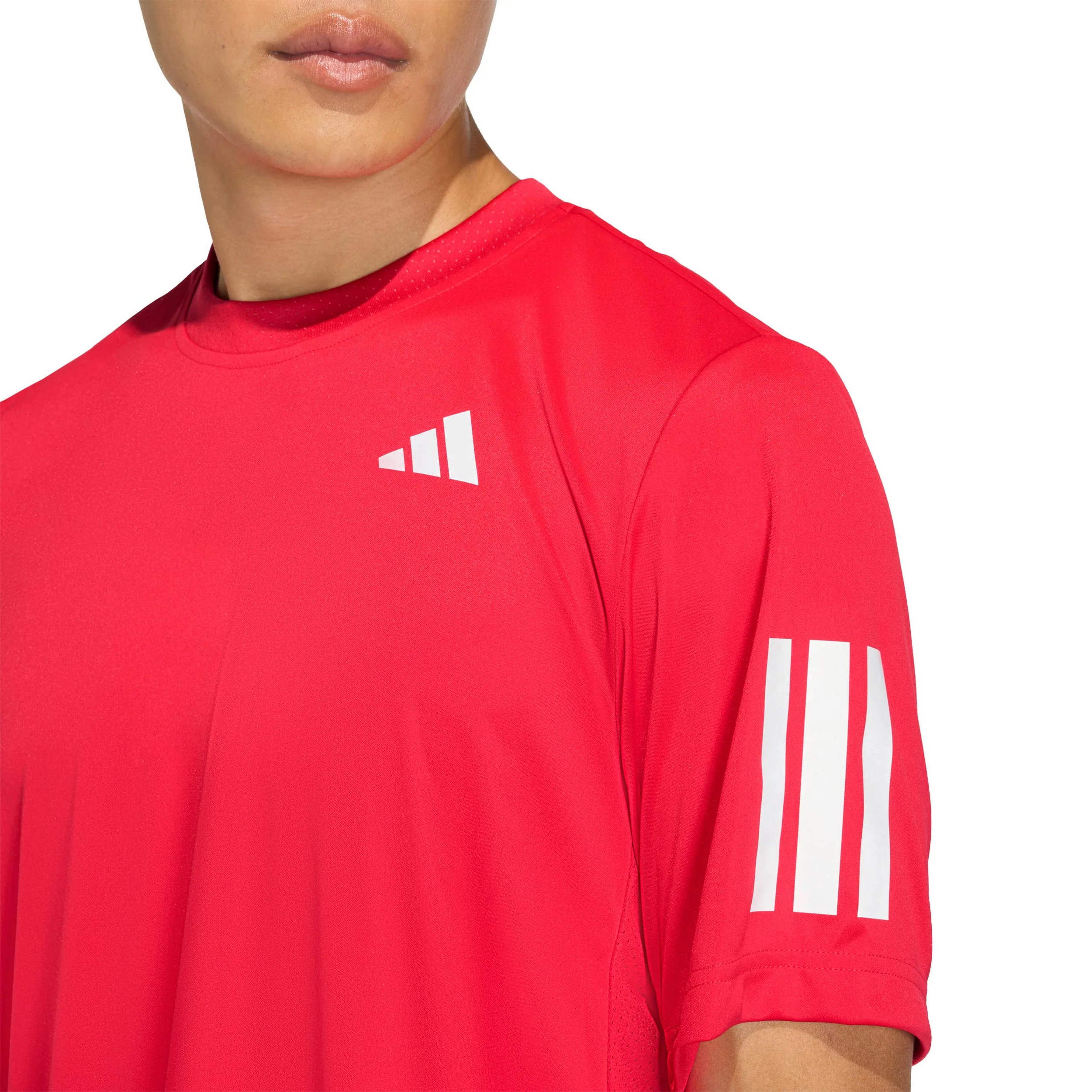 Club 3Stripes T-shirt Herrar - röd, vit - Image 5