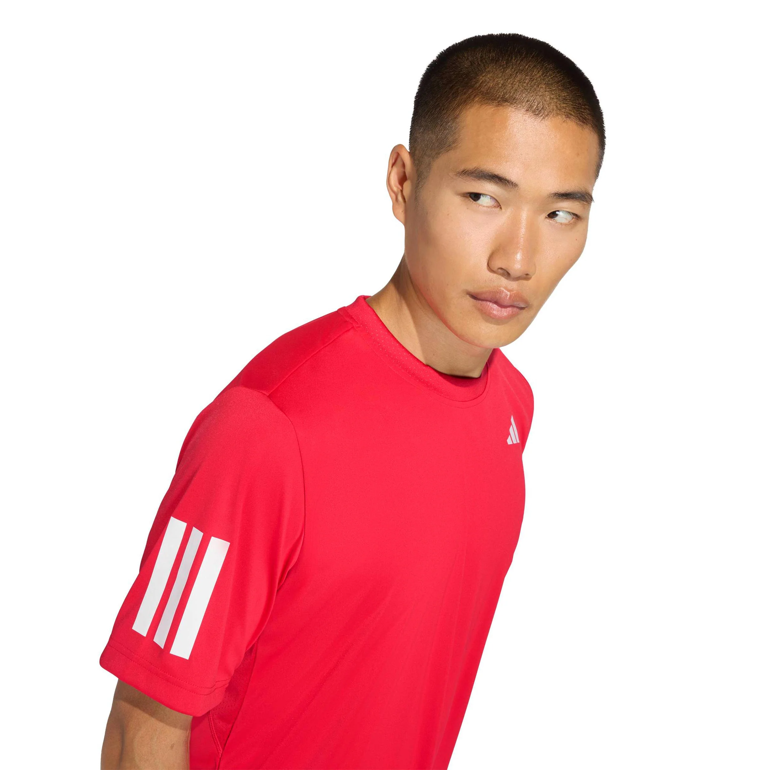 Club 3Stripes T-shirt Herrar - röd, vit - Image 6