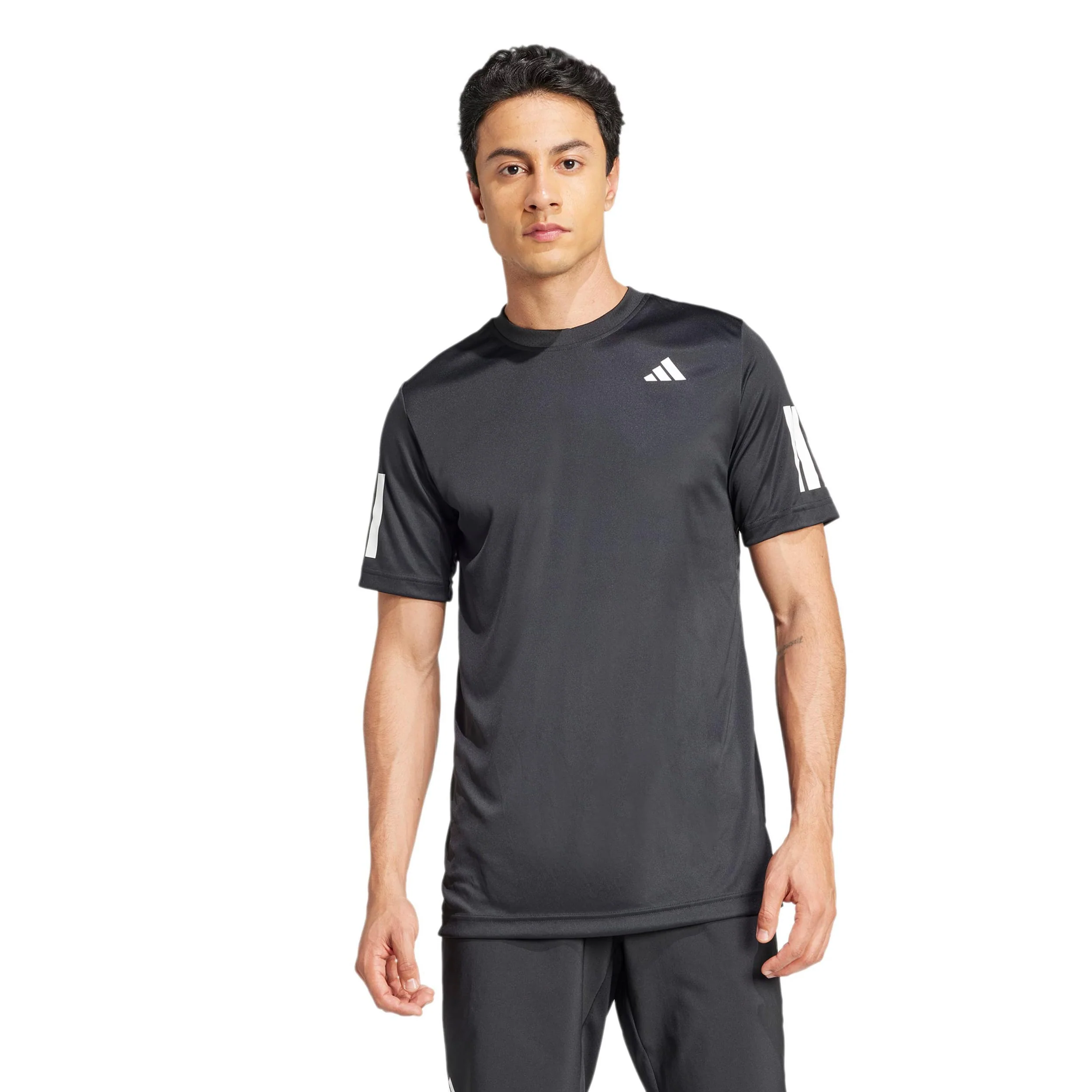 Club 3Stripes T-shirt Herrar-svart - Image 2