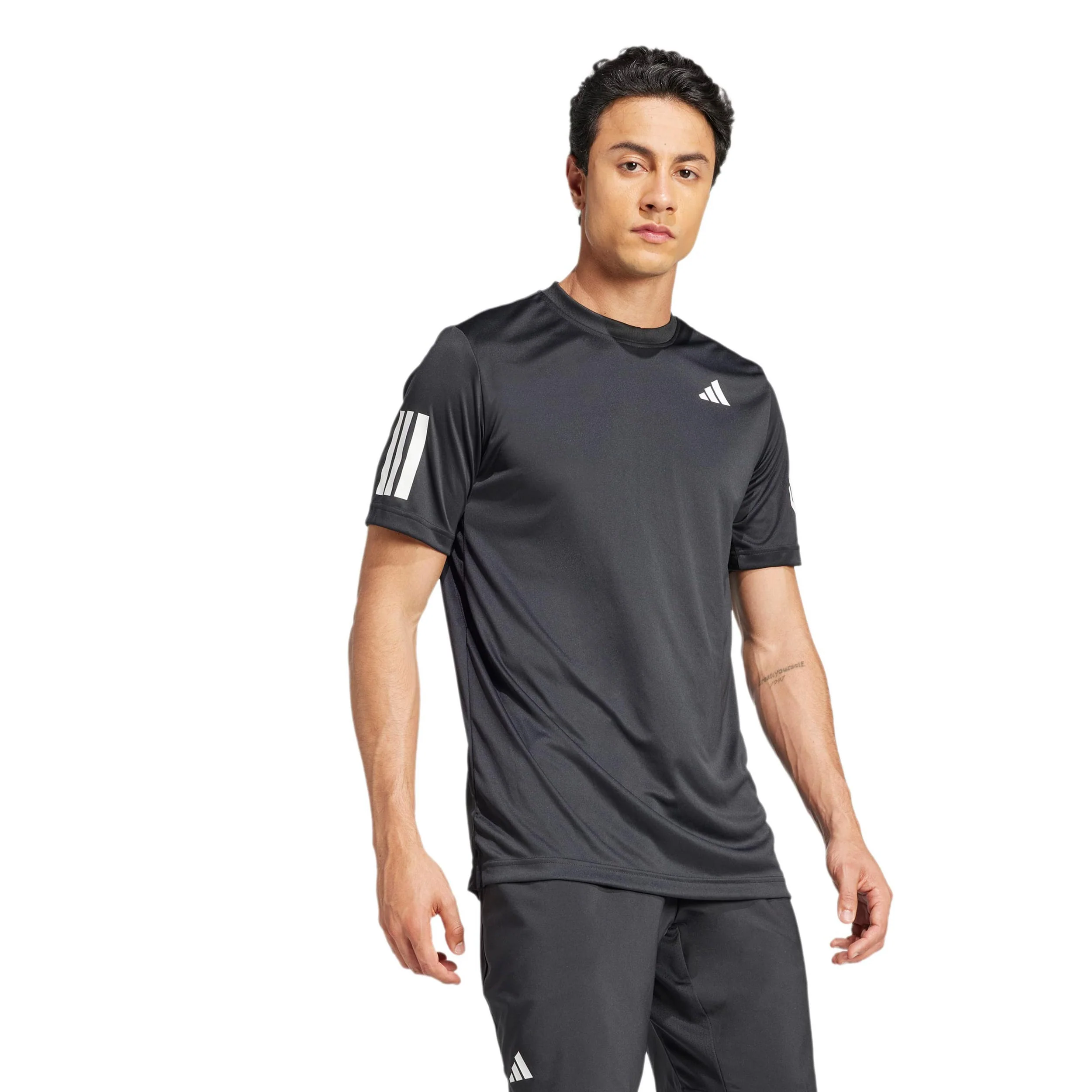 Club 3Stripes T-shirt Herrar-svart - Image 4