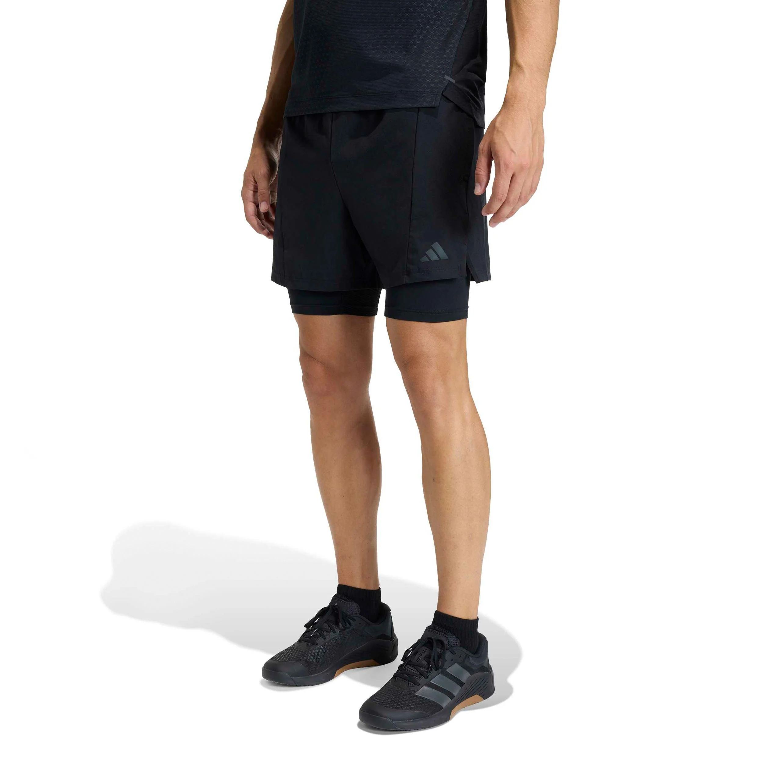 D4T 2in1 Shorts Herrar-svart - Image 2