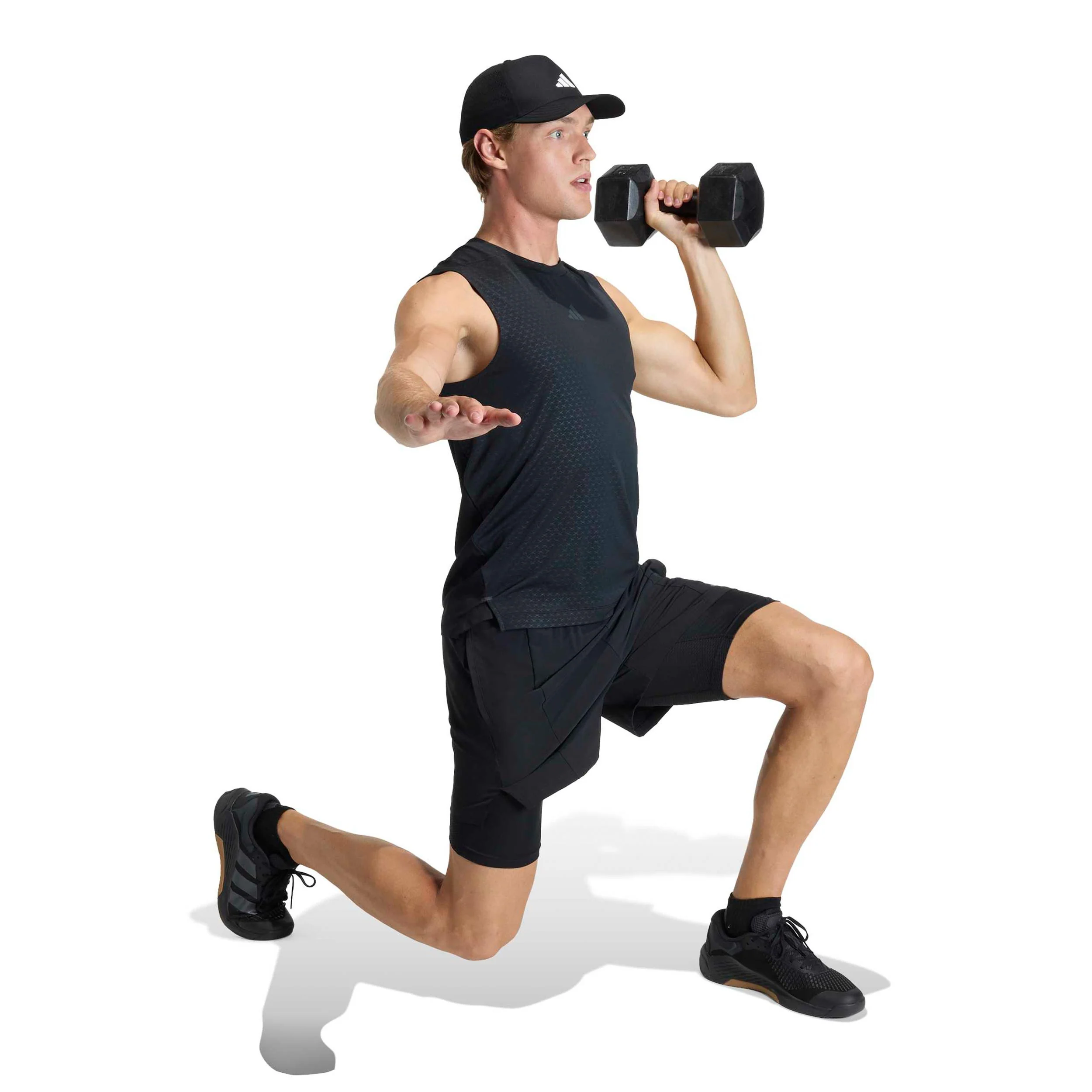 D4T 2in1 Shorts Herrar-svart - Image 4