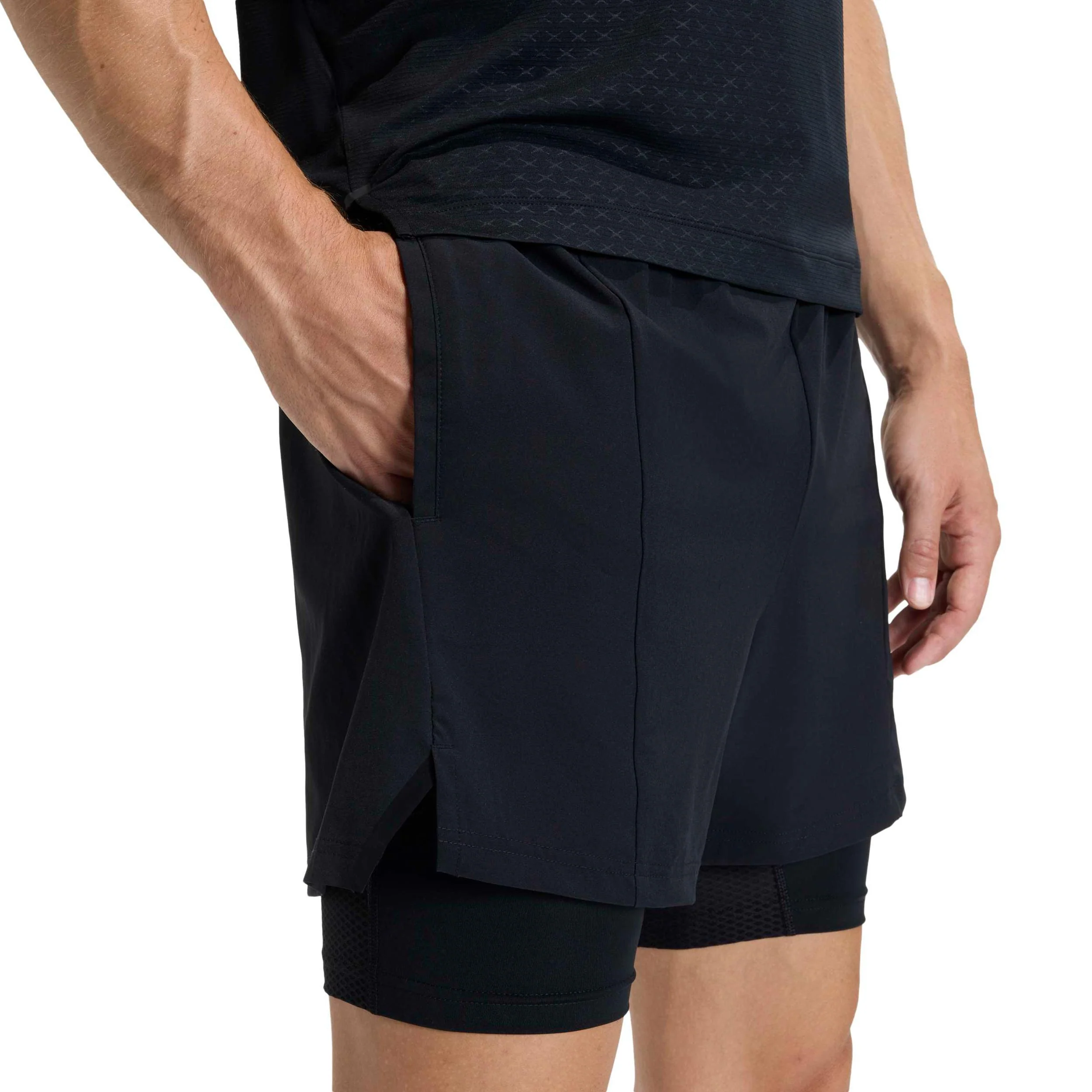 D4T 2in1 Shorts Herrar-svart - Image 6