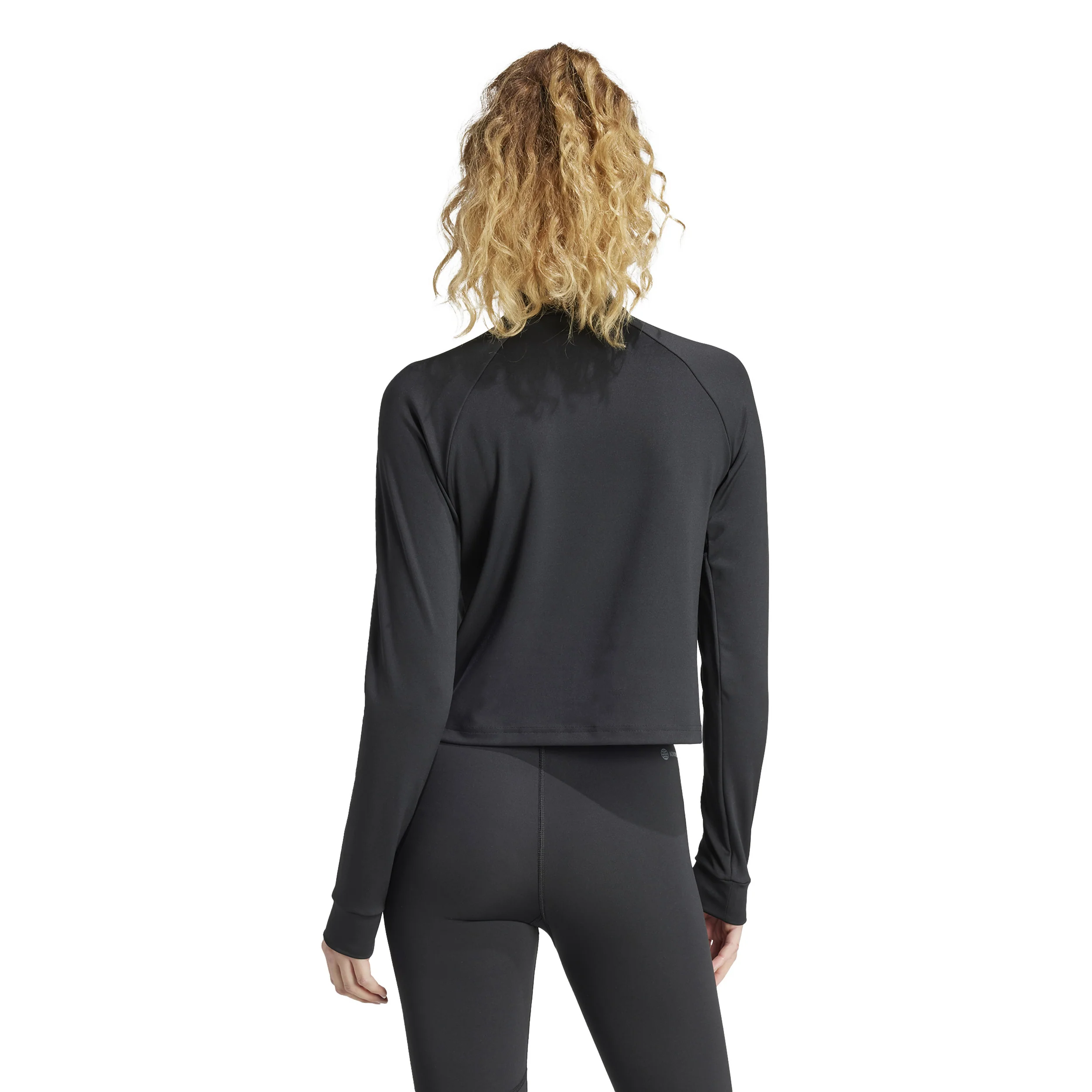 Essentials 1/4 Zip Långärmat Damer-Svart - Image 3