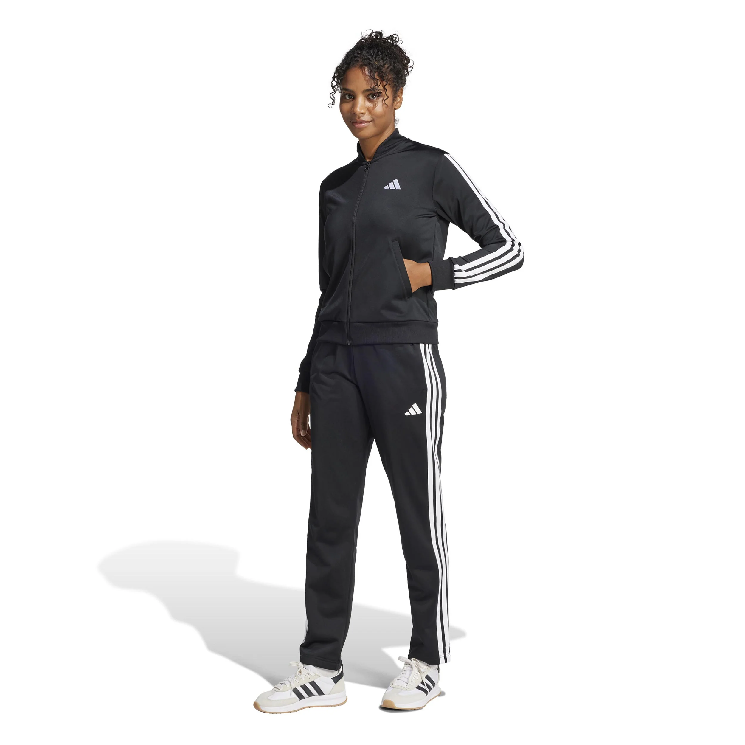 Essentials 3Stripes Dayready Träningsoverall Damer - svart - Image 4