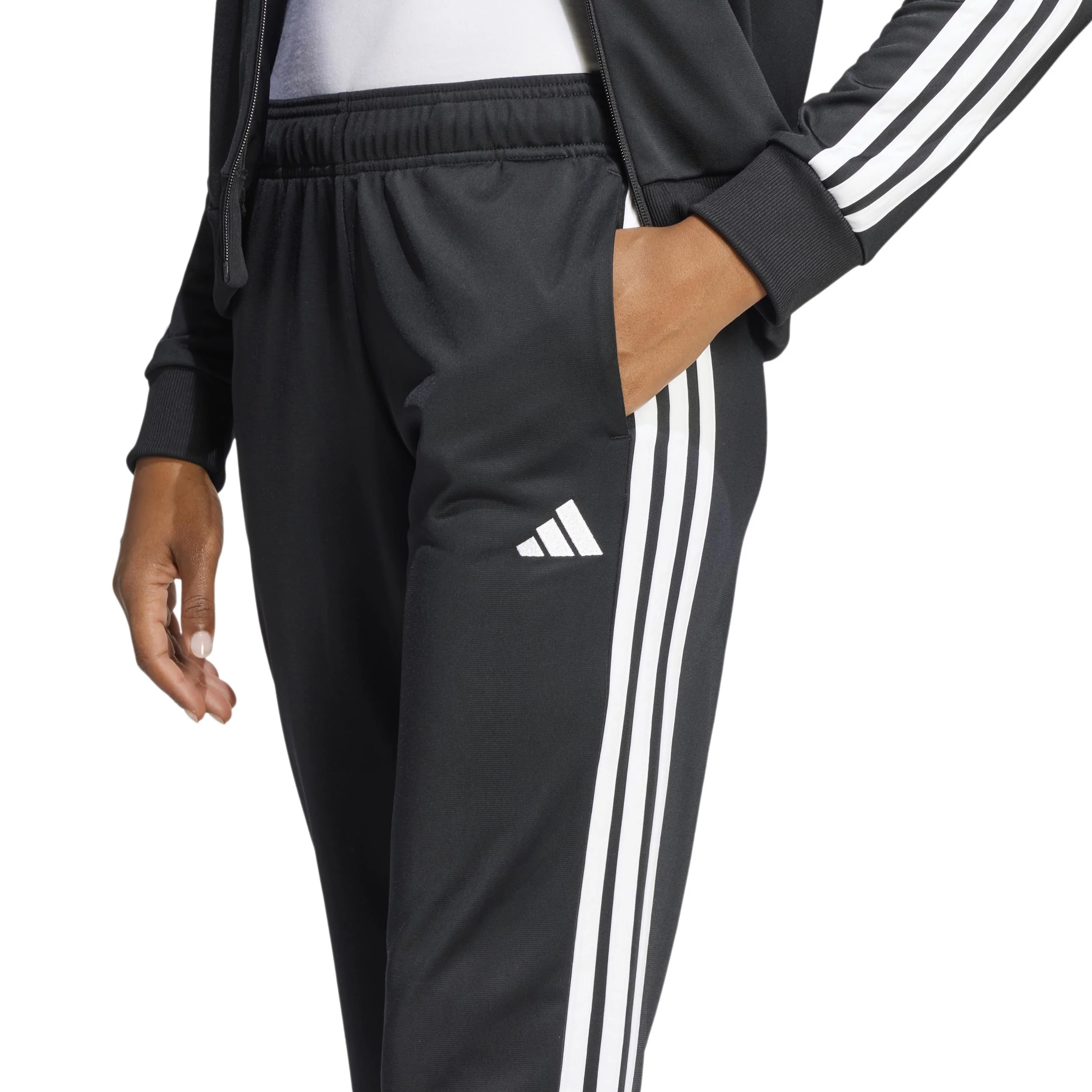 Essentials 3Stripes Dayready Träningsoverall Damer - svart - Image 8