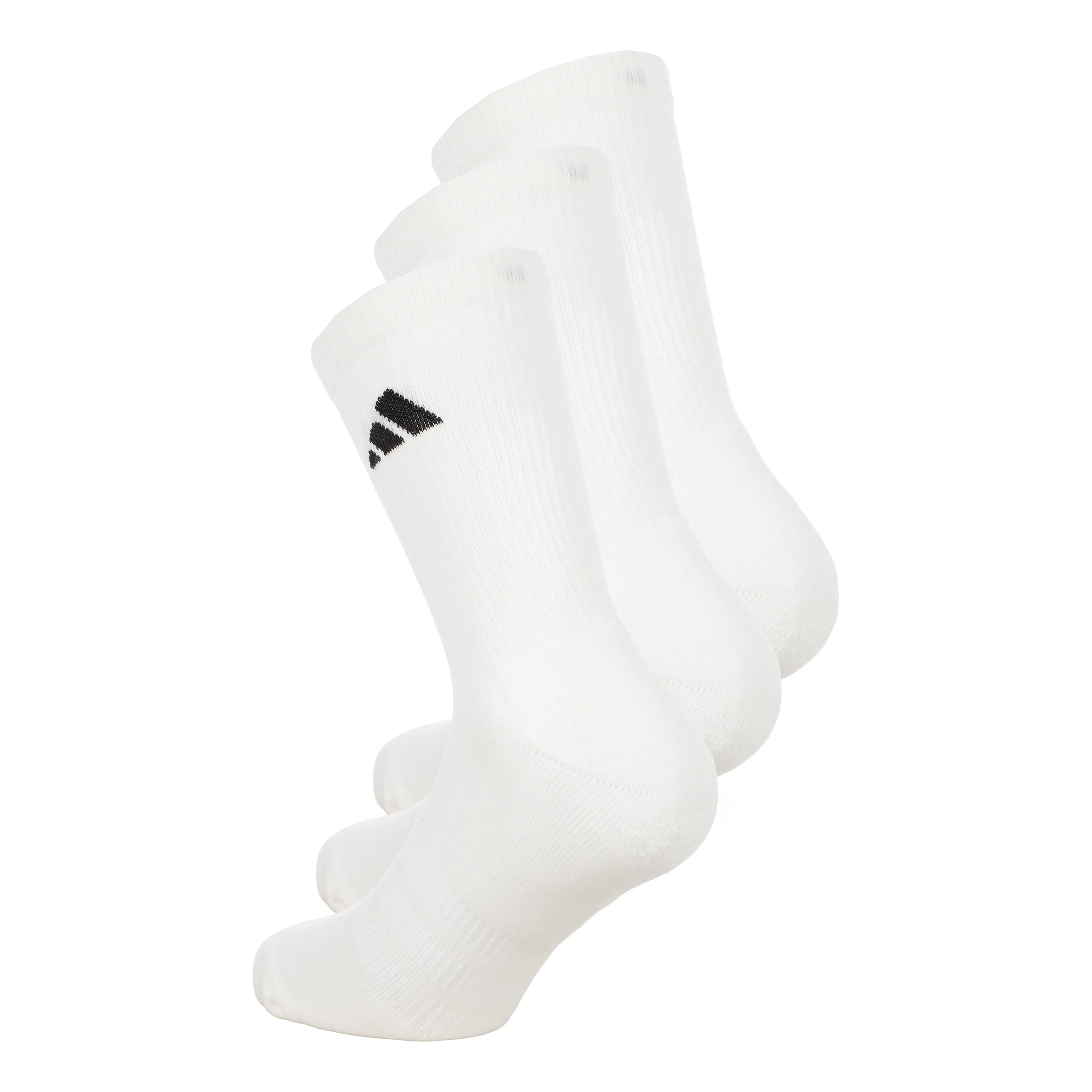 Essentials Crew 3P Tennisstrumpor Unisex-vit, svart - Image 2