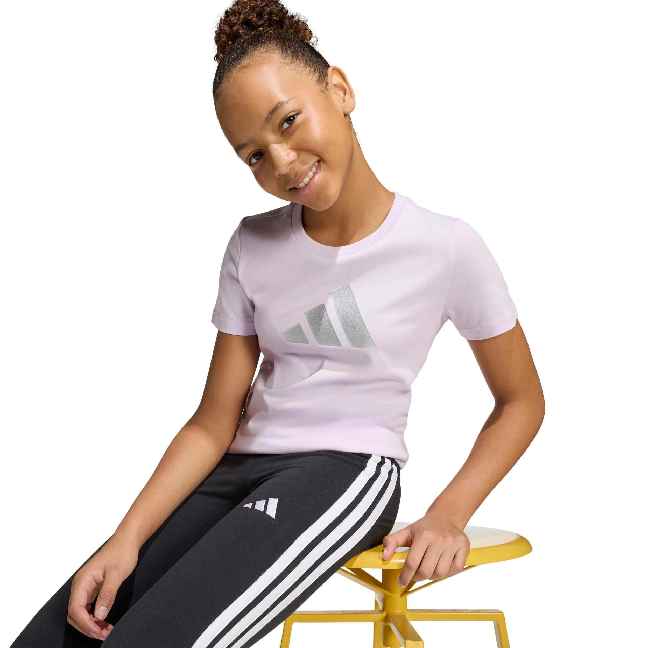 Everyday Glam Graphic T-shirt Flickor - syrén, vit - Image 5