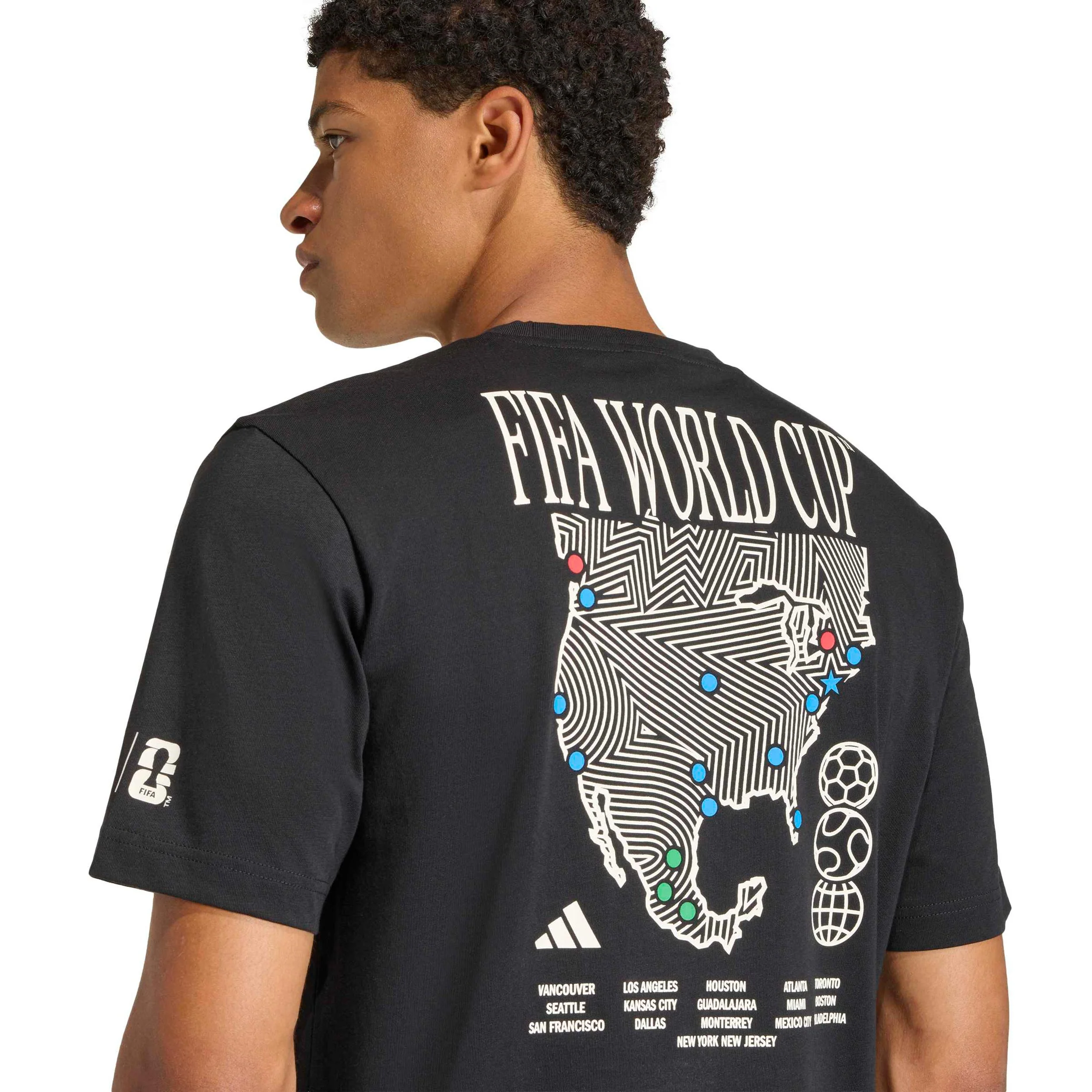 FIFA WC MAP Graphic T-shirt Herrar - svart, flerfärgad - Image 6