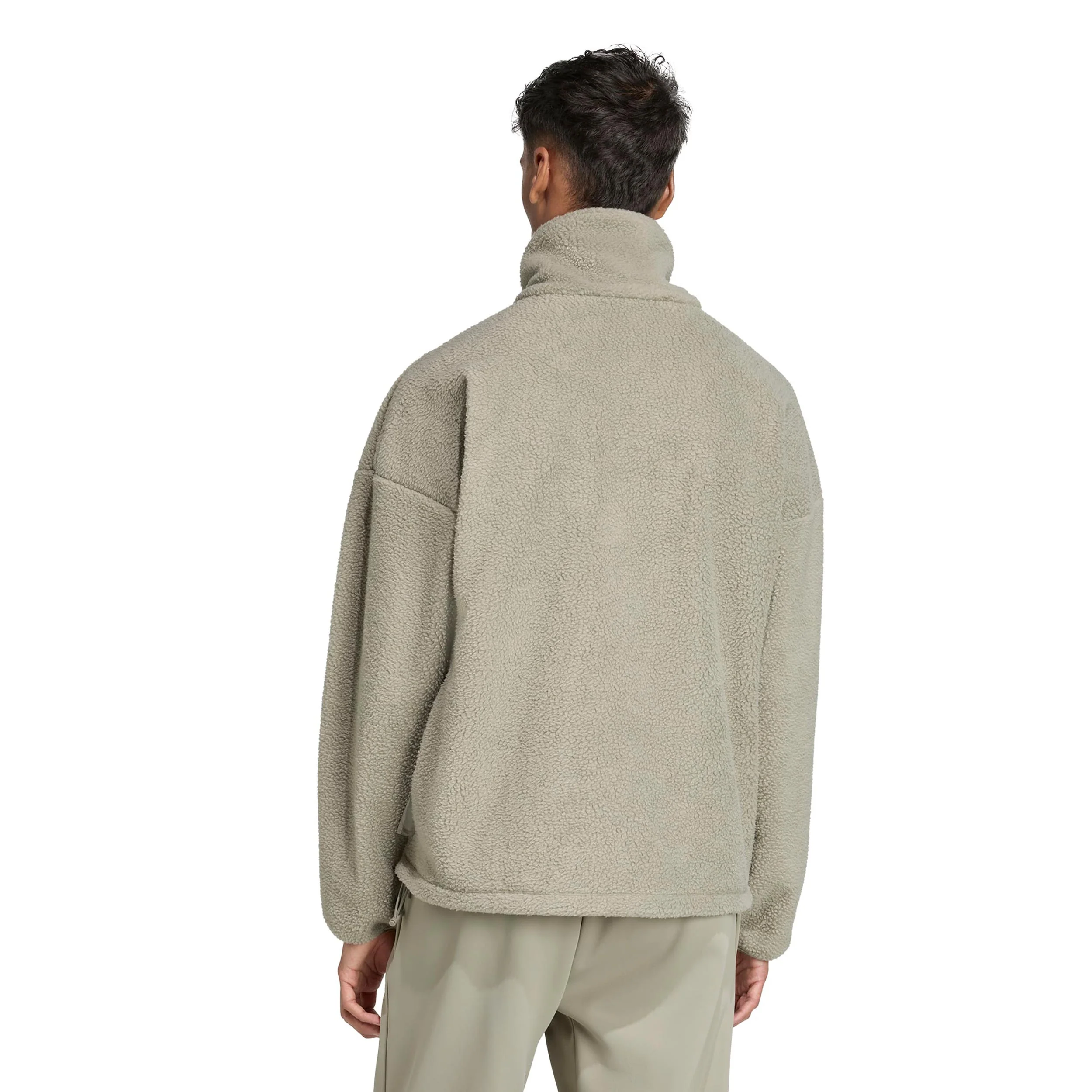 Fleece Full-Zip Träningsjacka Herrar-beige - Image 3