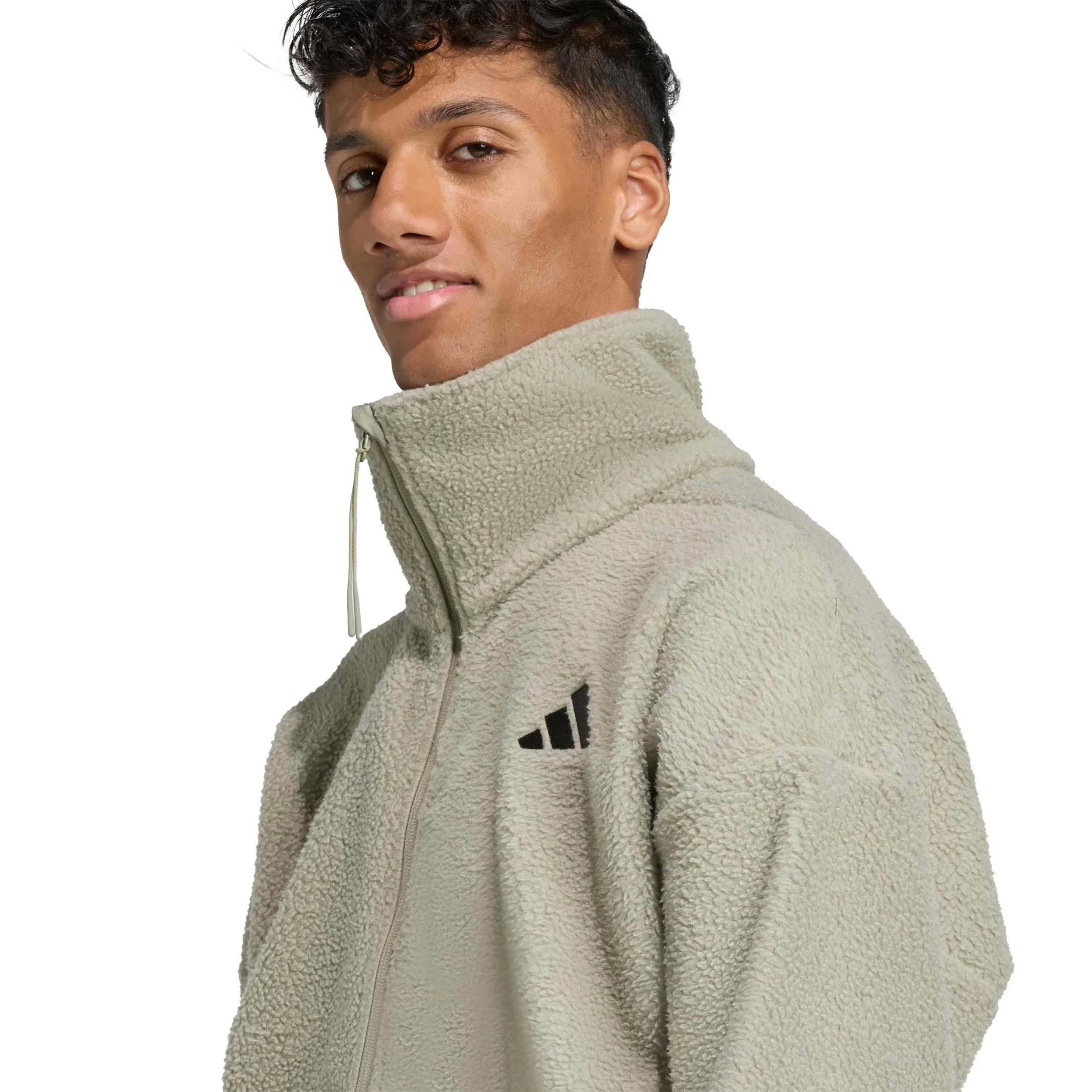 Fleece Full-Zip Träningsjacka Herrar-beige - Image 6