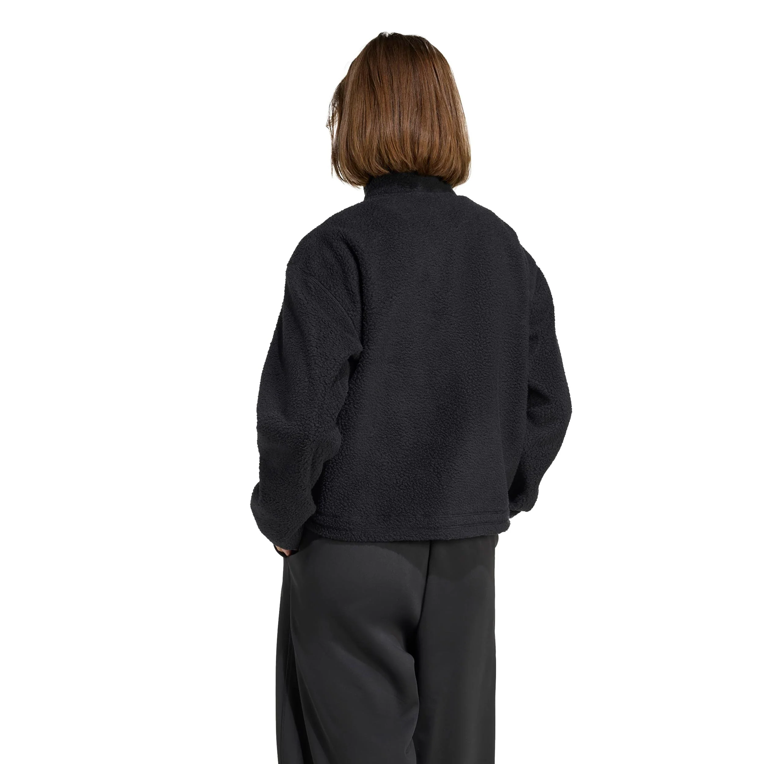 Fleece Half-Zip Tröja Damer-svart - Image 3