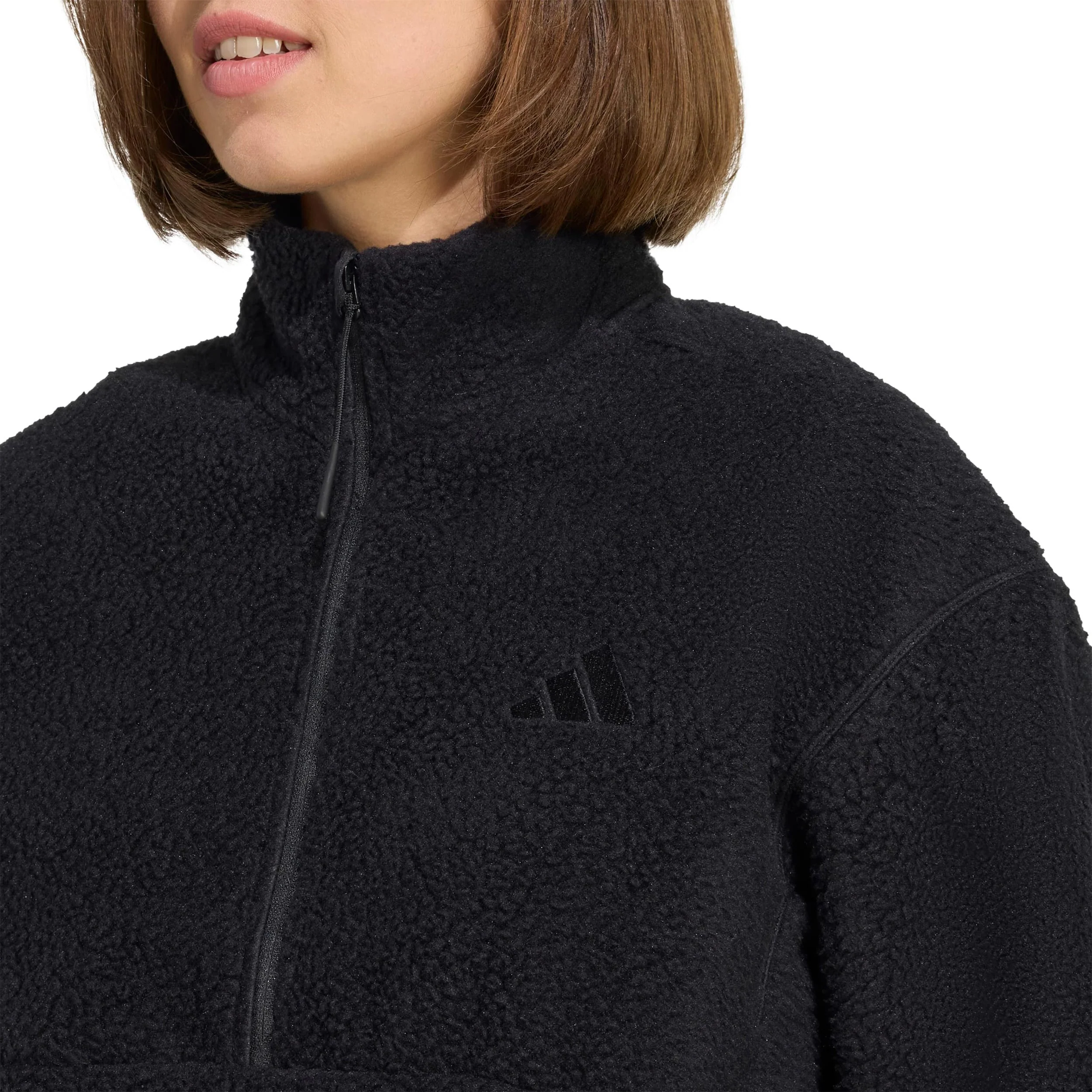 Fleece Half-Zip Tröja Damer-svart - Image 5