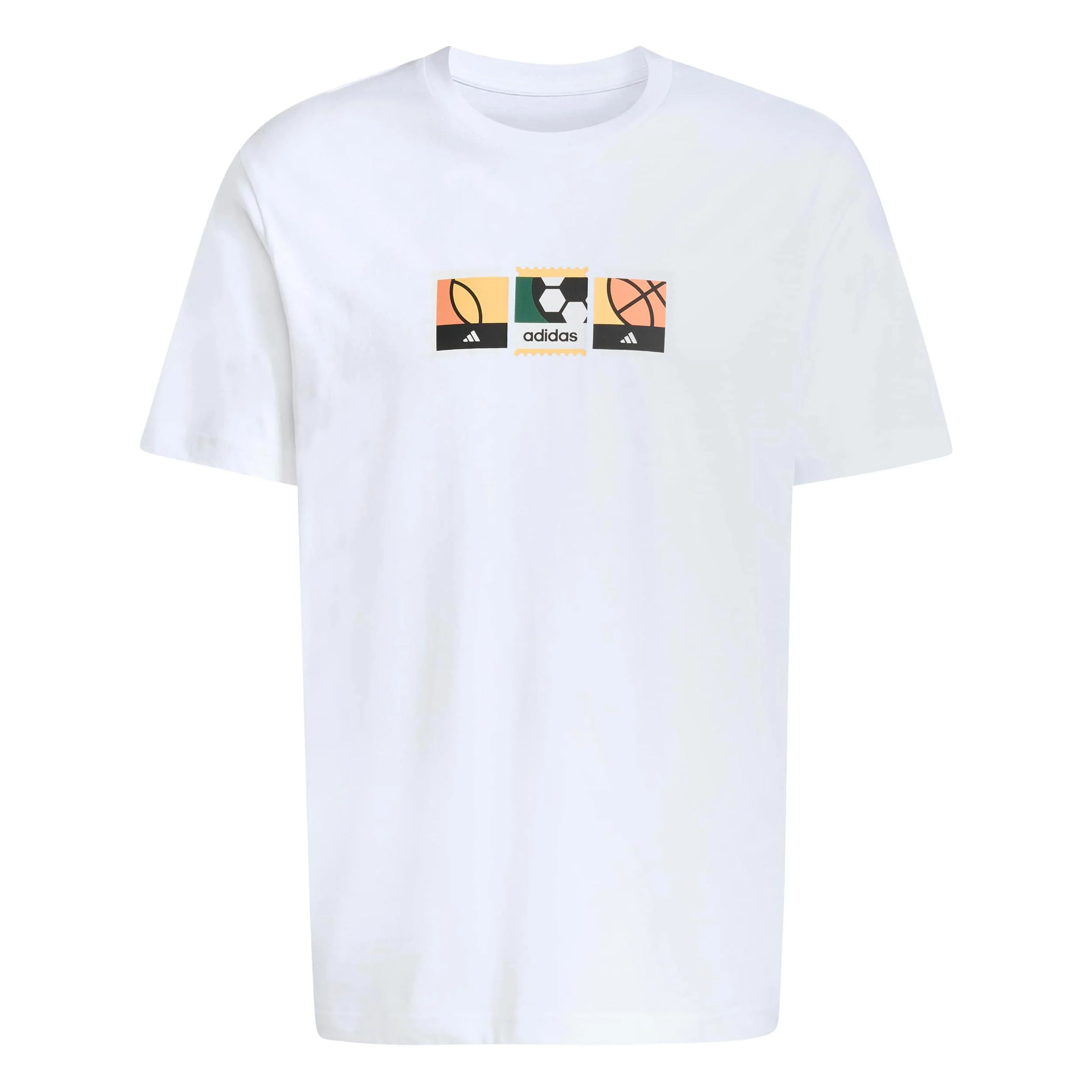MOS Stamps Graphic T-shirt Herrar - vit, flerfärgad