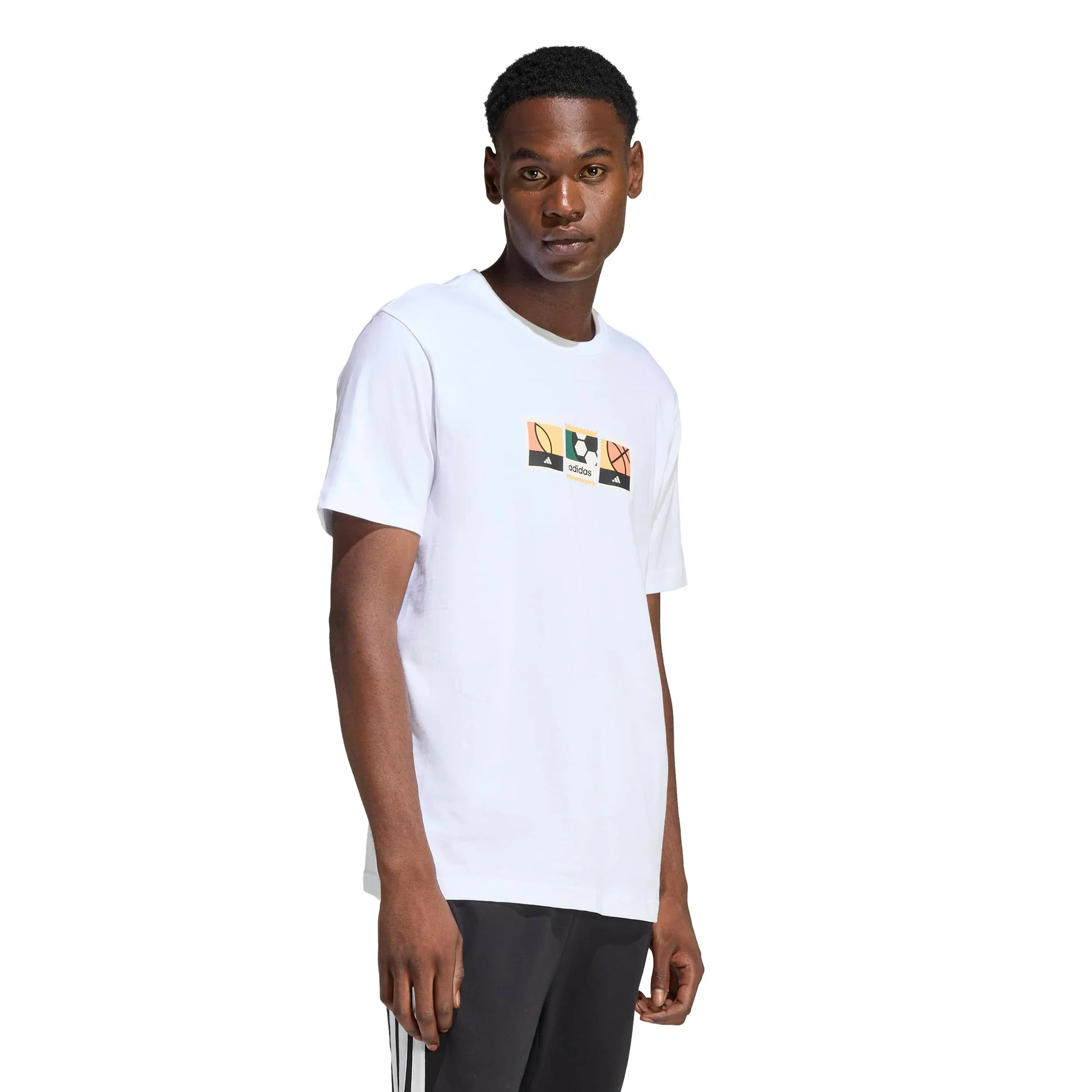 MOS Stamps Graphic T-shirt Herrar - vit, flerfärgad - Image 2