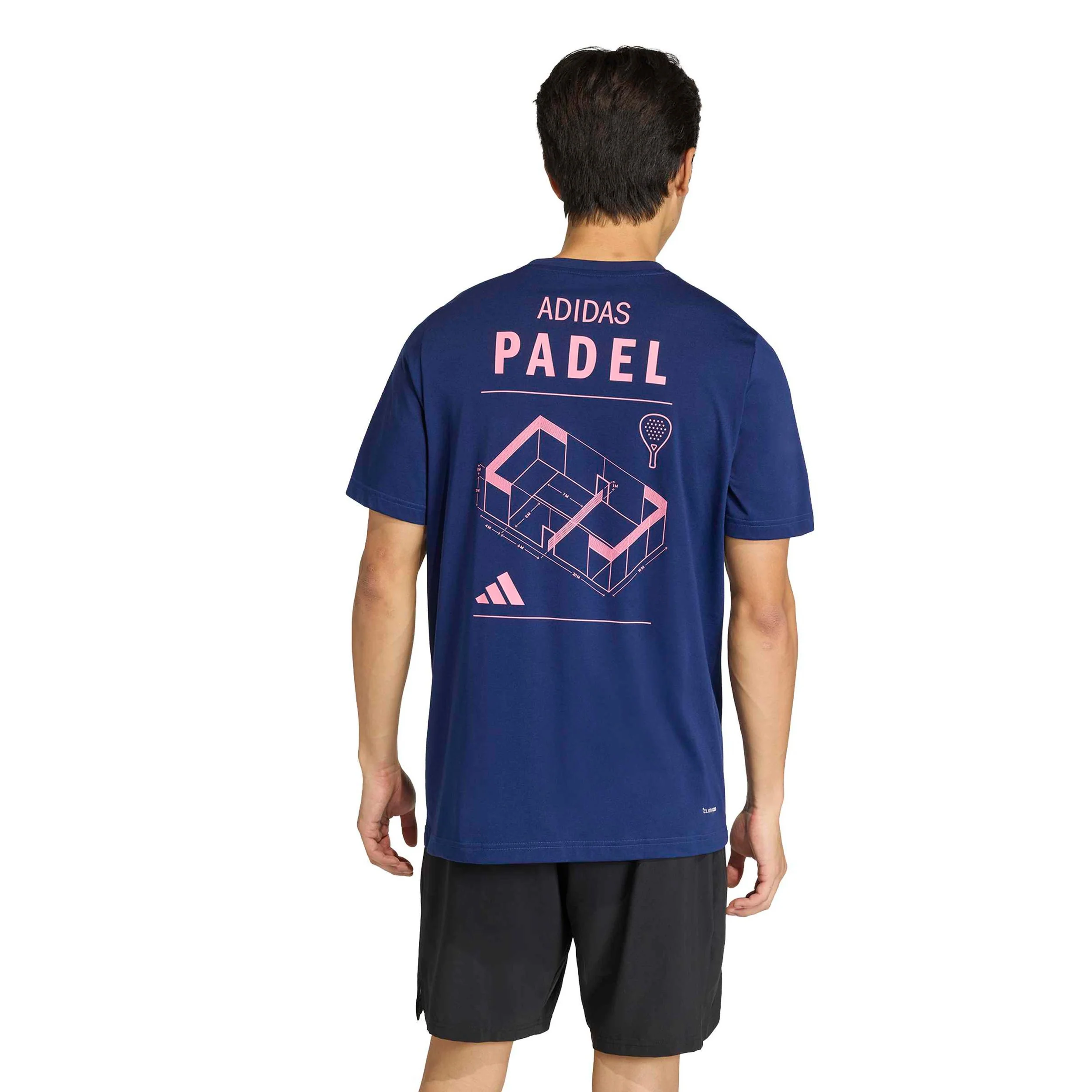 Padel Category Graphic T-shirt Herrar - mörkblå, rosa - Image 3