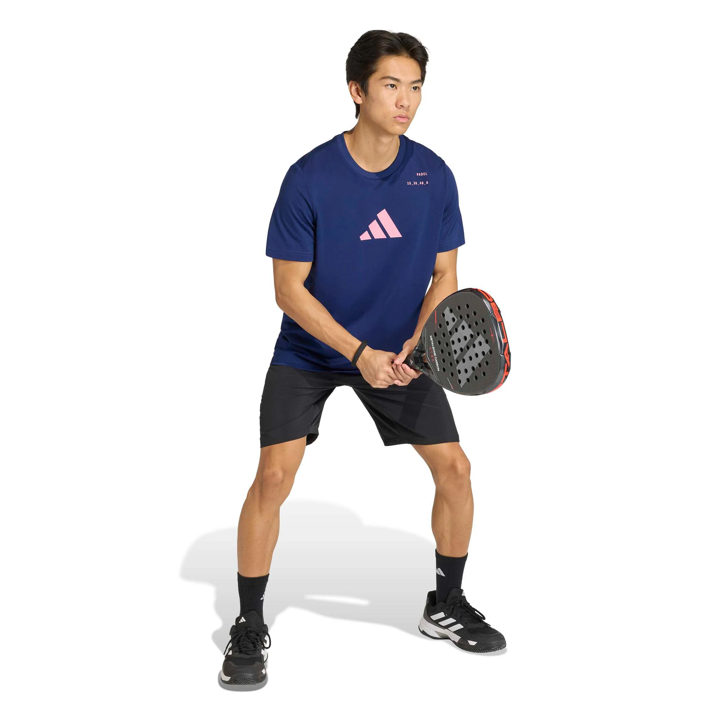 Padel Category Graphic T-shirt Herrar - mörkblå, rosa - Image 4