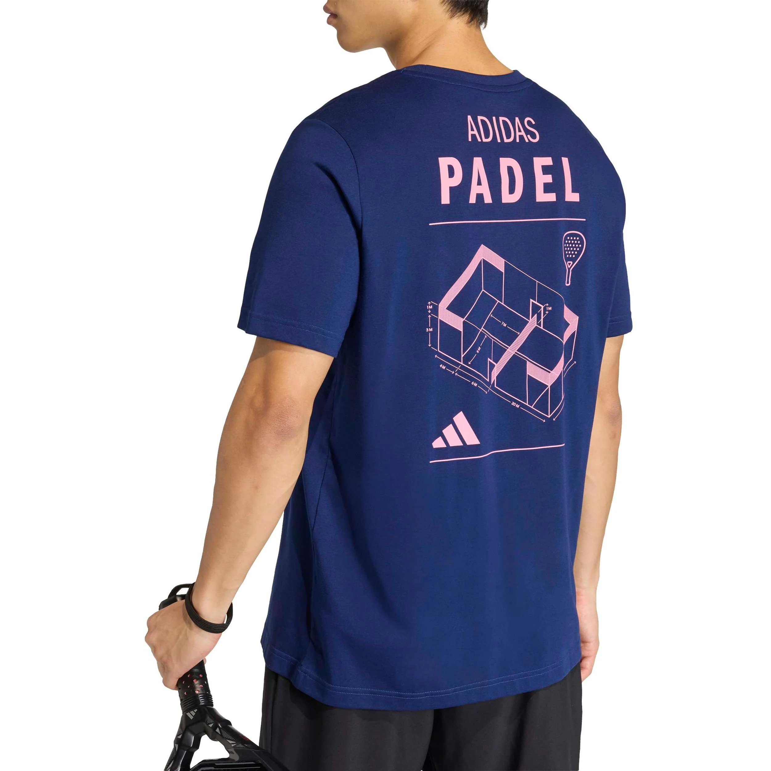 Padel Category Graphic T-shirt Herrar - mörkblå, rosa - Image 6
