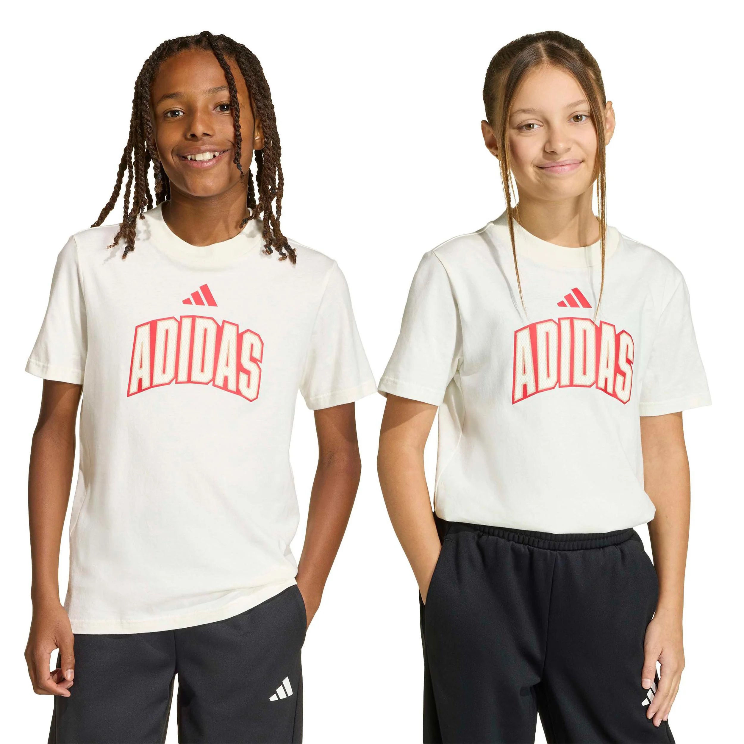 Stadium Lettering T-shirt Barn - offwhite, röd - Image 7