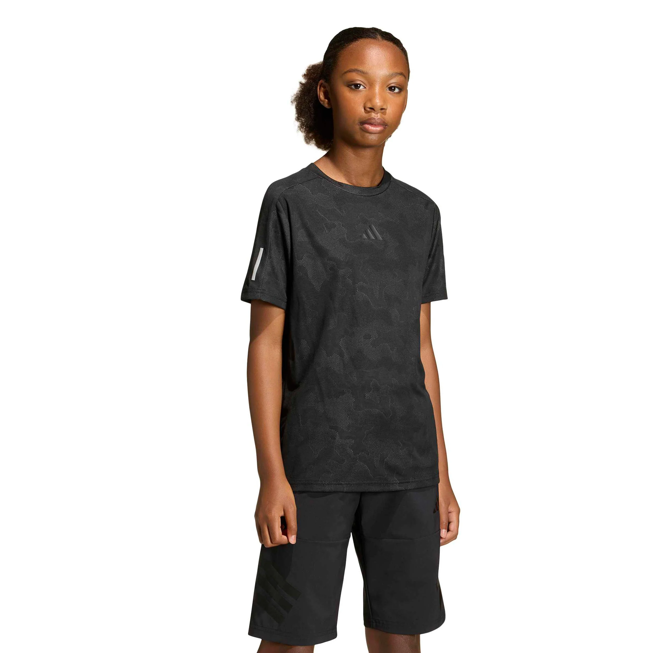 Structure T-shirt Pojkar-svart - Image 2