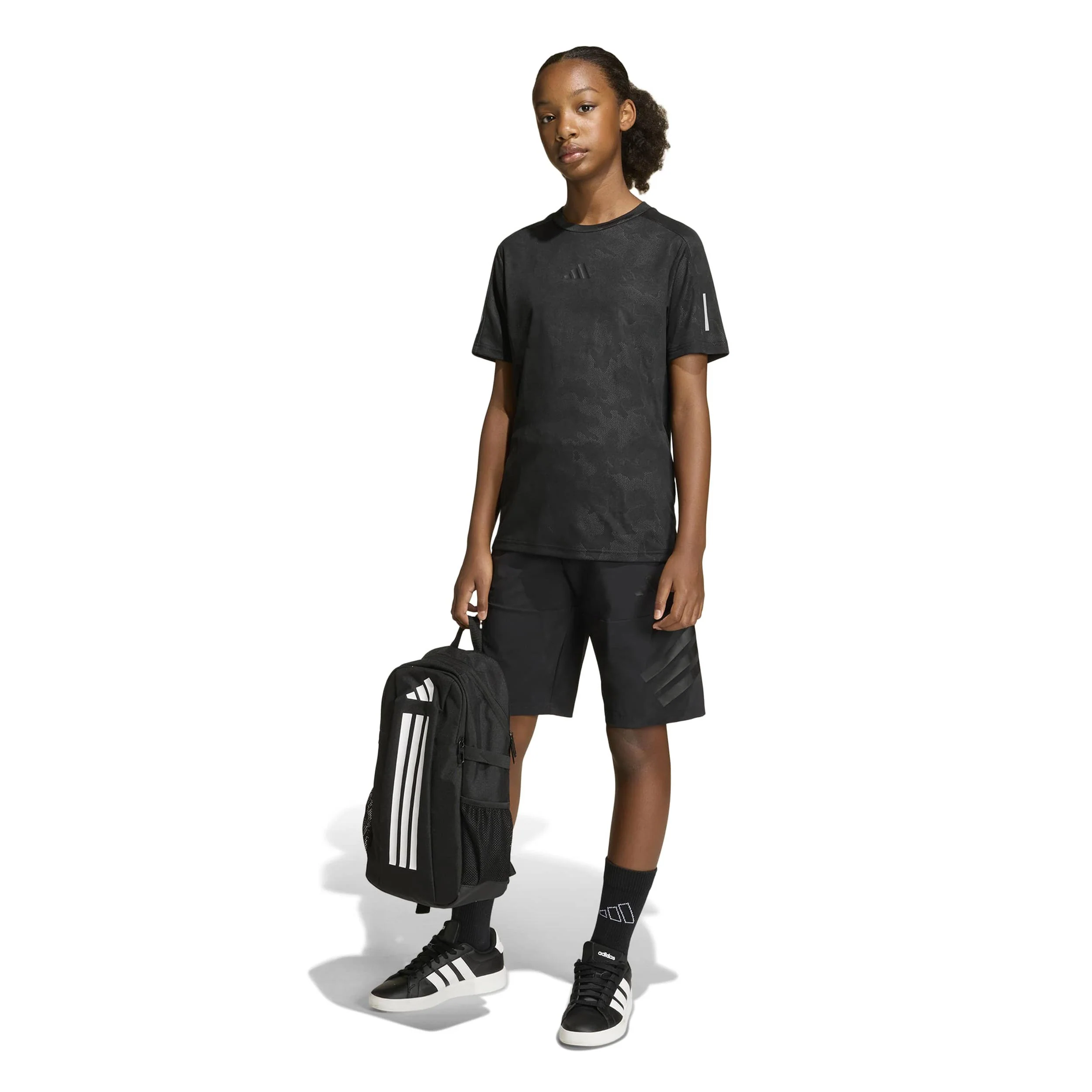 Structure T-shirt Pojkar-svart - Image 4