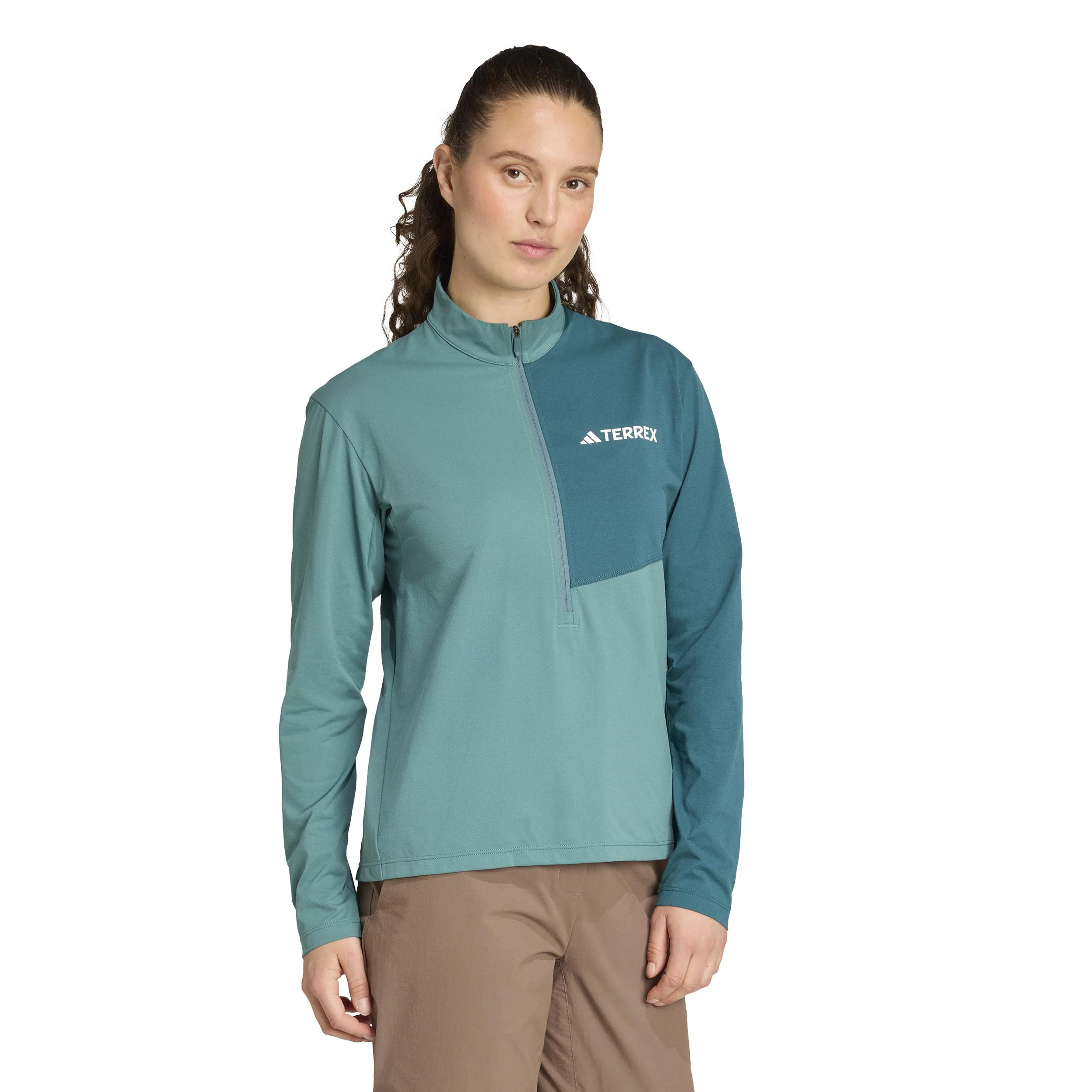 Terrex MT Half-Zip Löpartröja Damer-Mörkgrön,Grön - Image 4