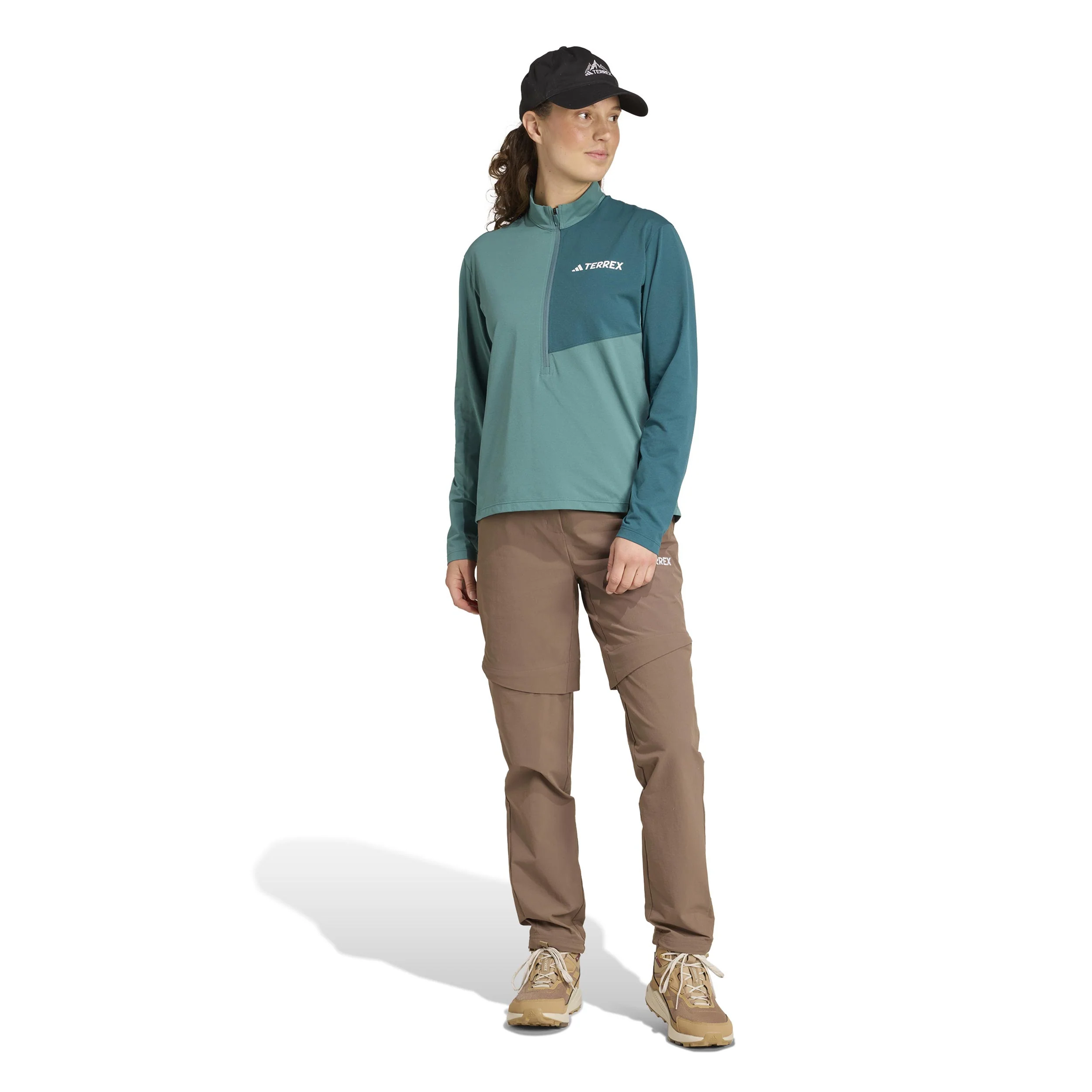 Terrex MT Half-Zip Löpartröja Damer-Mörkgrön,Grön - Image 7