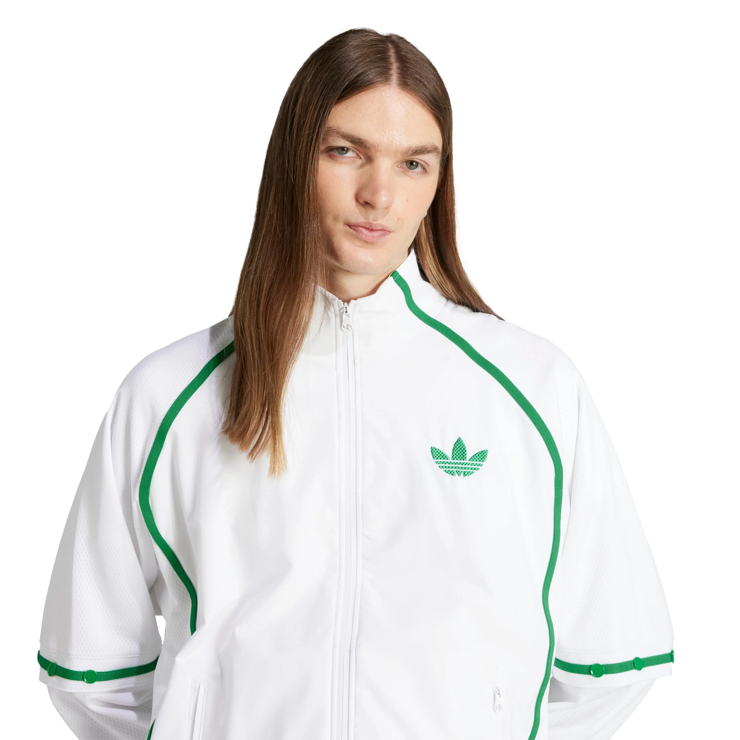 Träningsjacka Herrar-Vit,Grön - Image 4