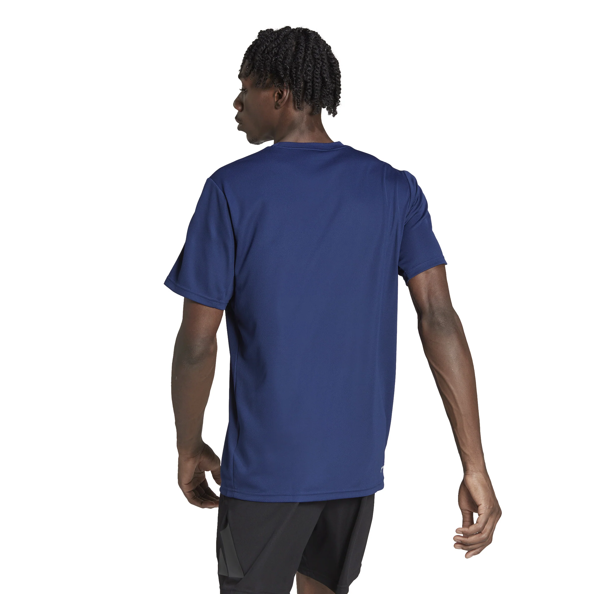 Training Essential Base 3 Stripes T-shirt Herrar-Mörkblå,Vit - Image 3